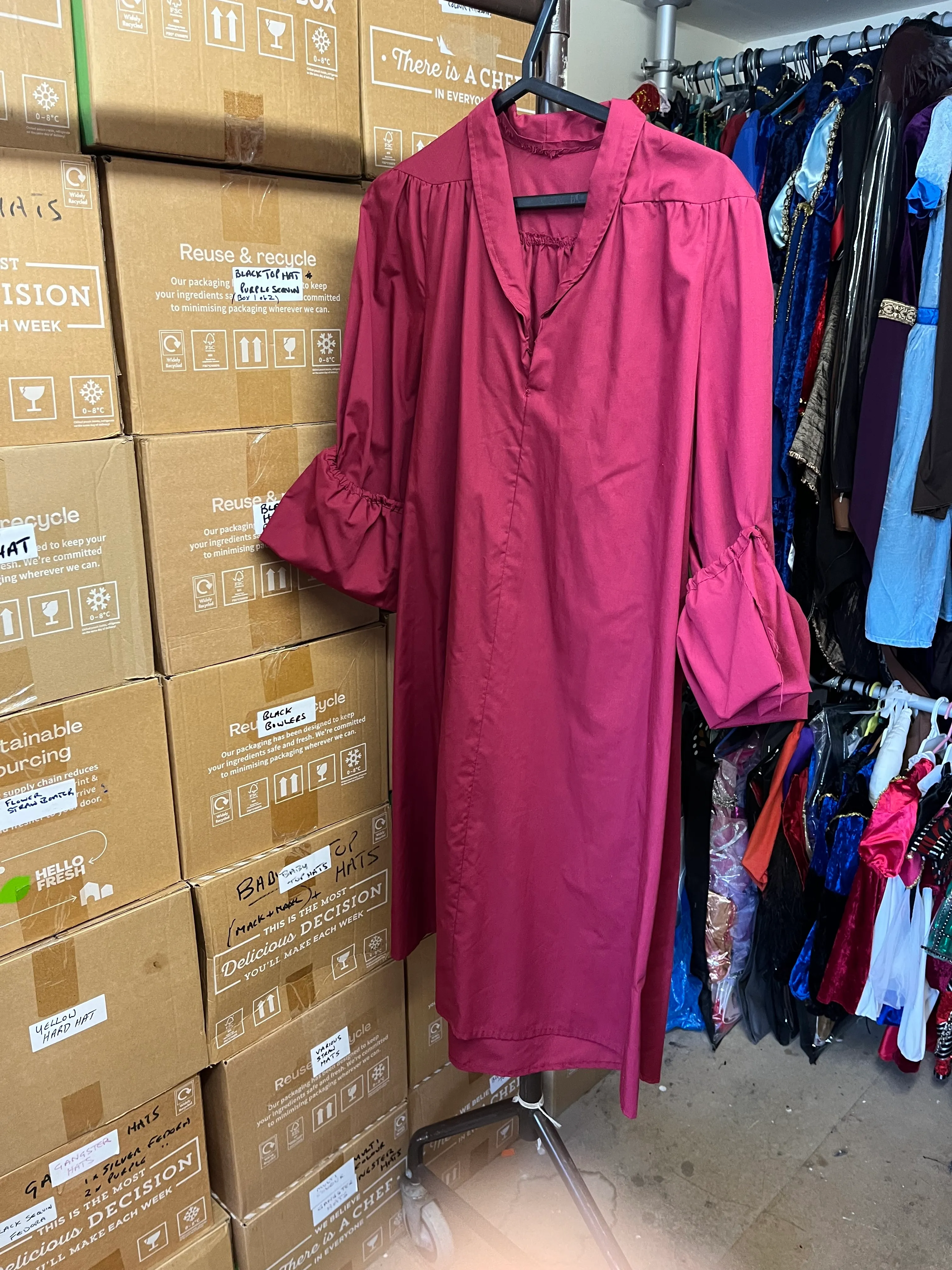 Character- Medieval burgundy gown