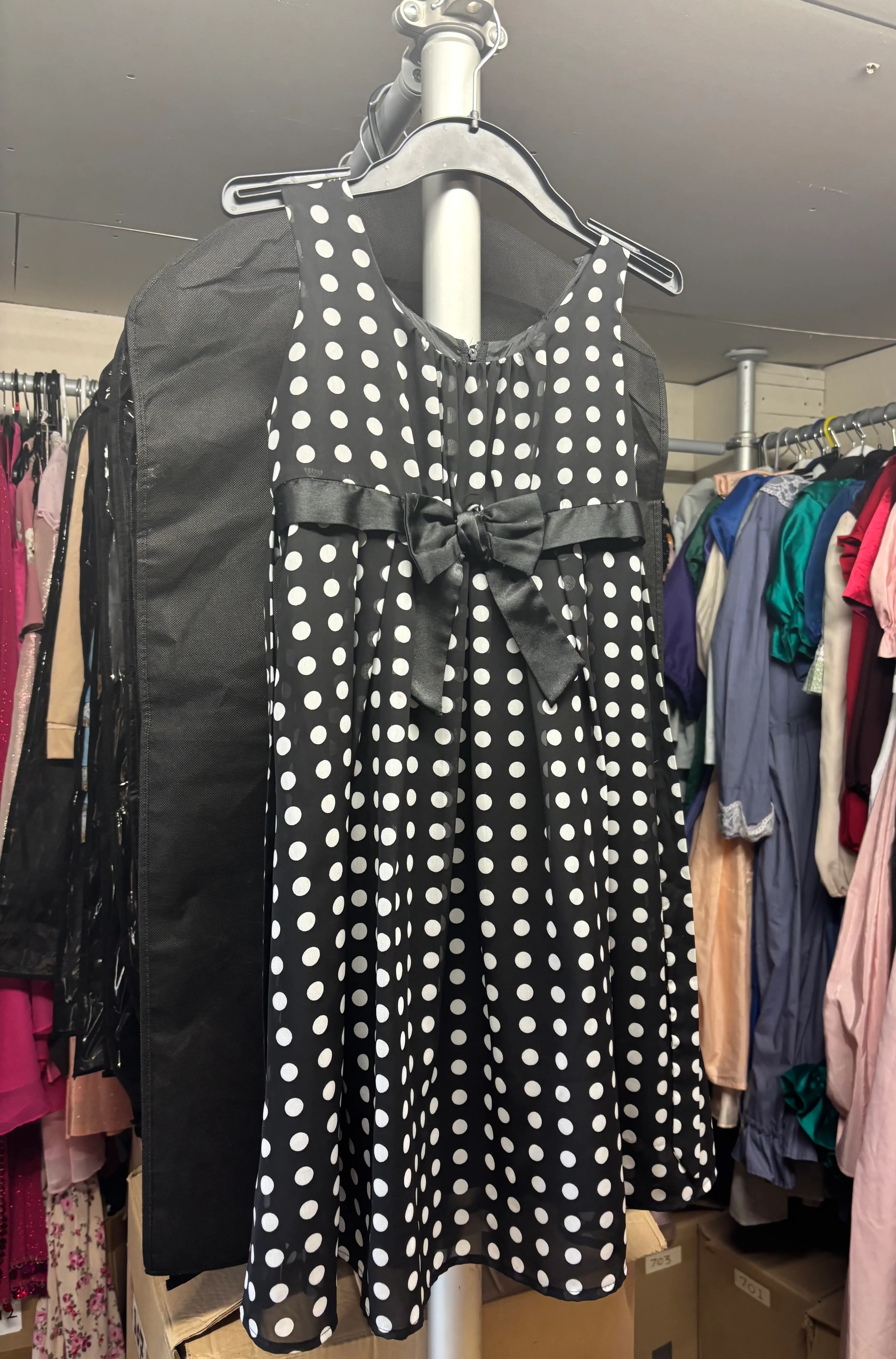 Dress- Black and white dot