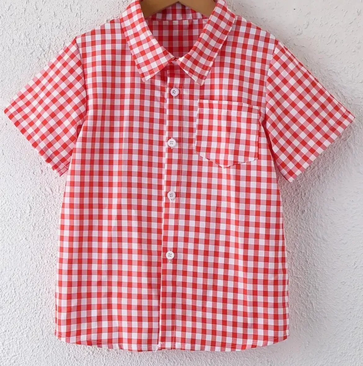 Shirt- Red and white Check