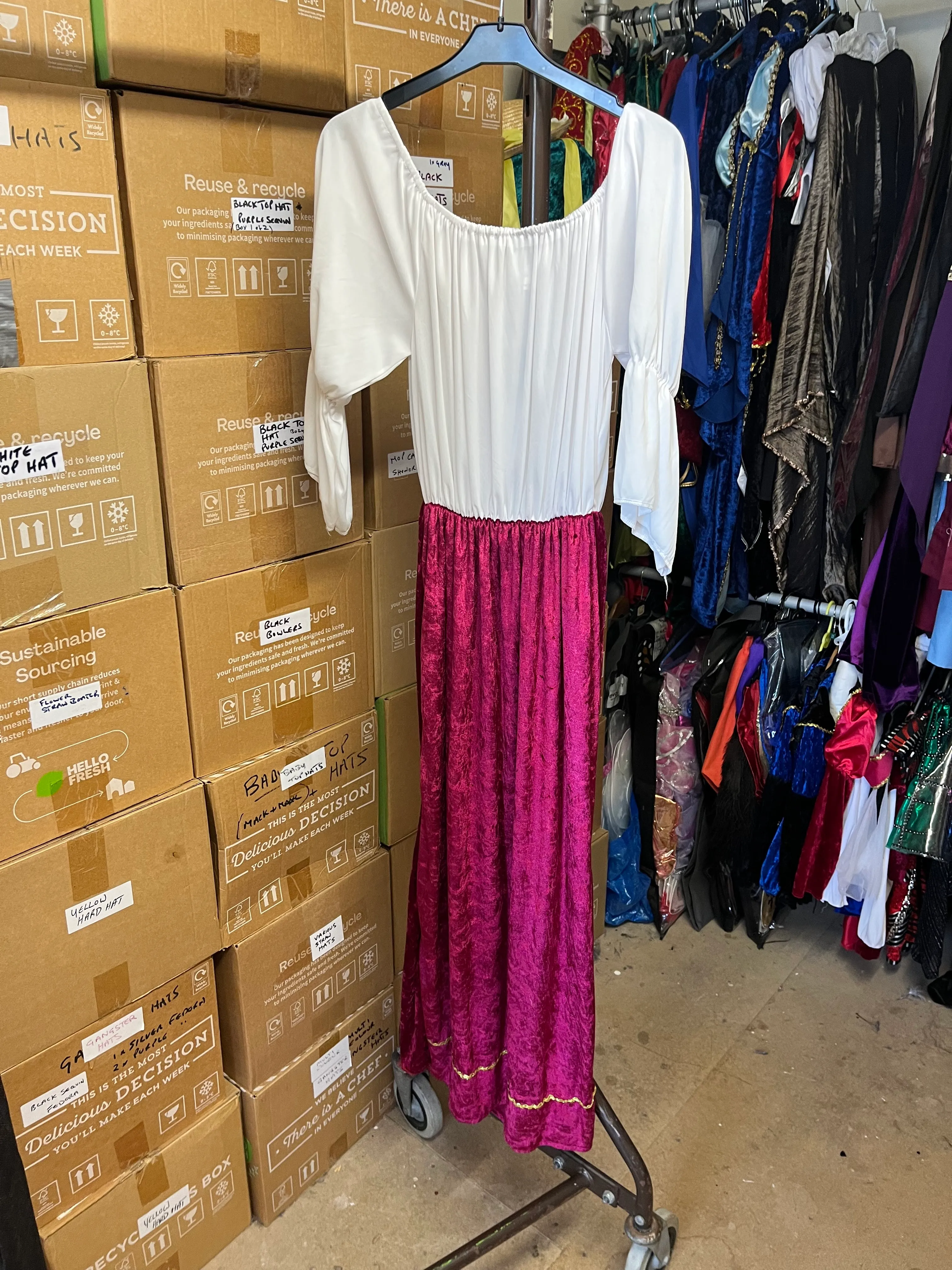 Character- medieval red and white dress