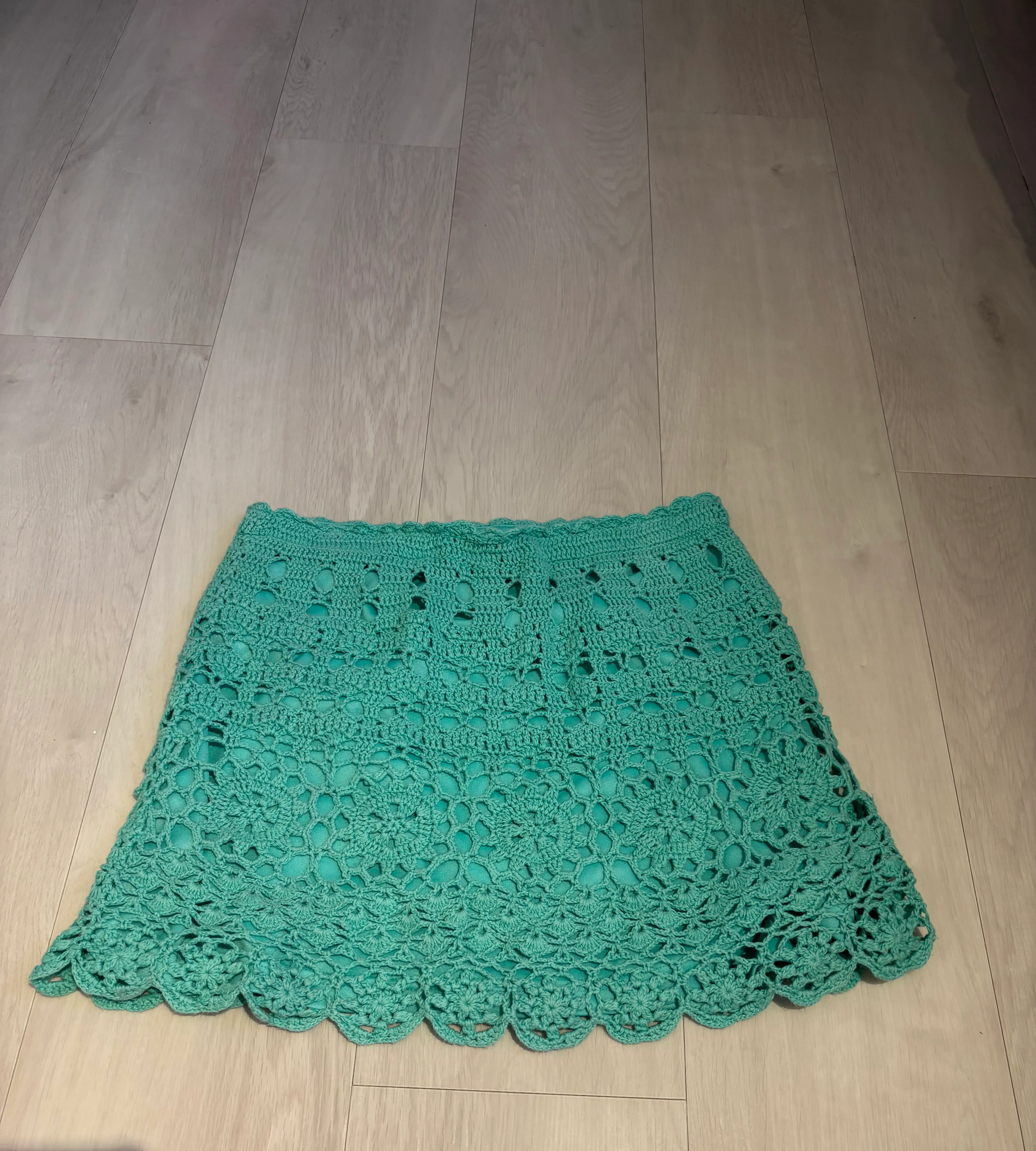 Skirt- Green Crochet