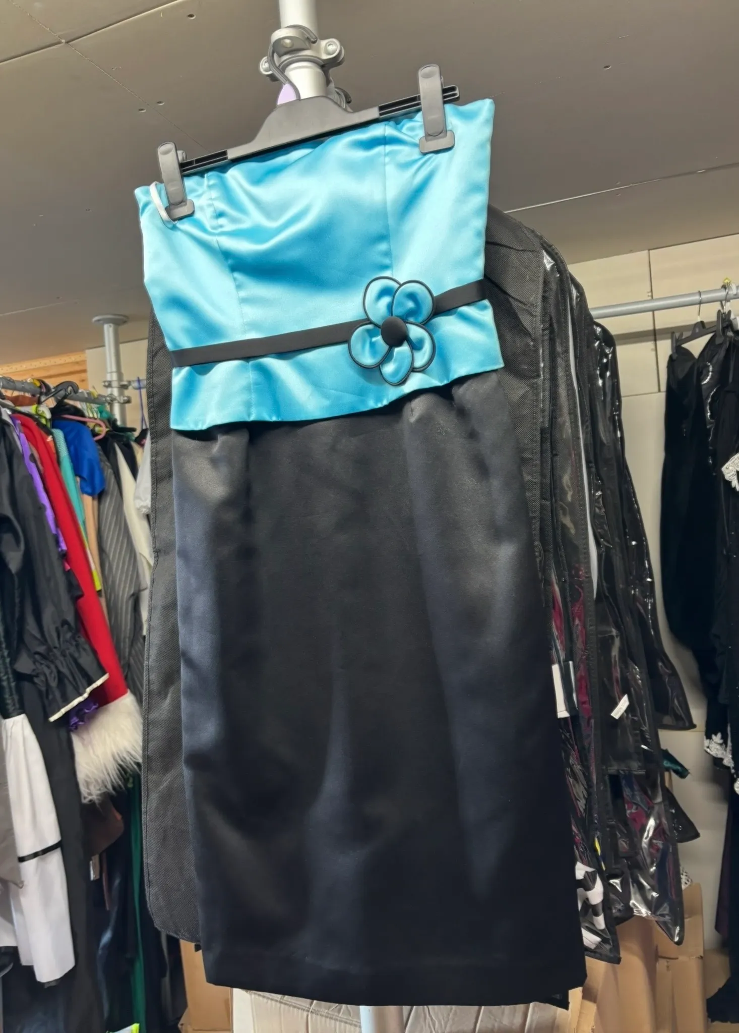 Dress- Black and blue bandeau design