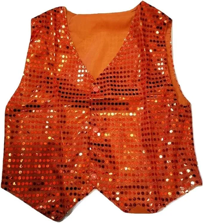 Waistcoat- Sparkly orange