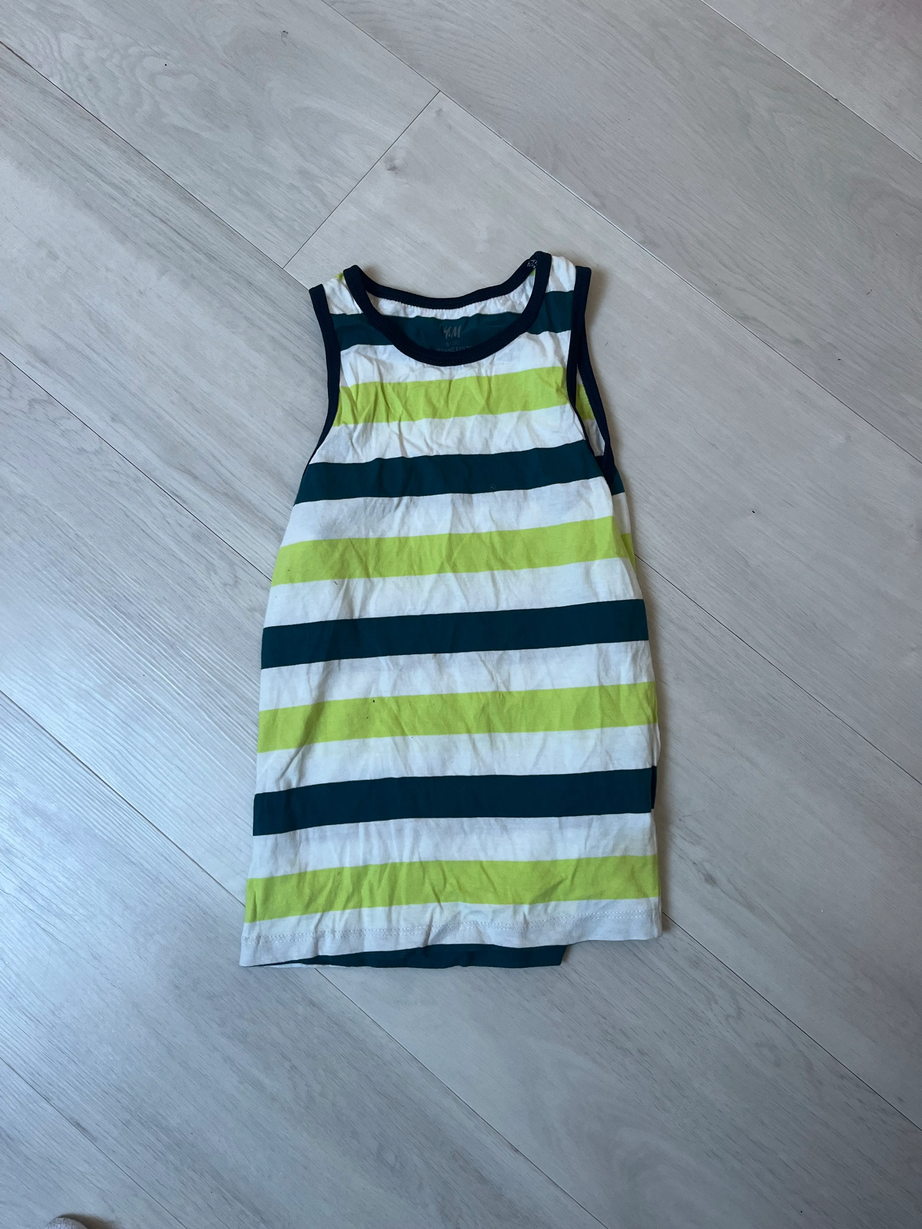 Vest Top- Green Striped
