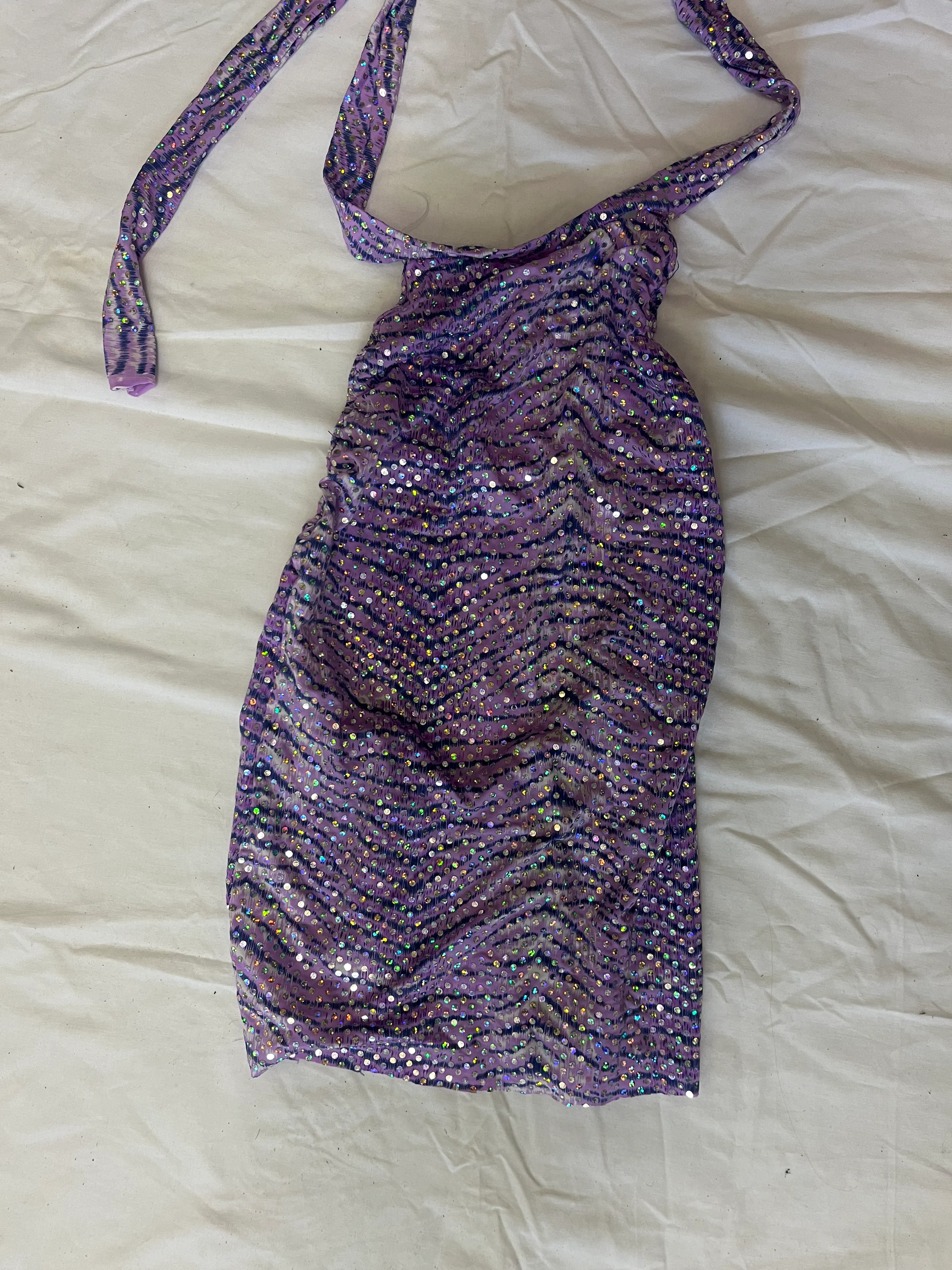 Top- Purple sparkly halter neck
