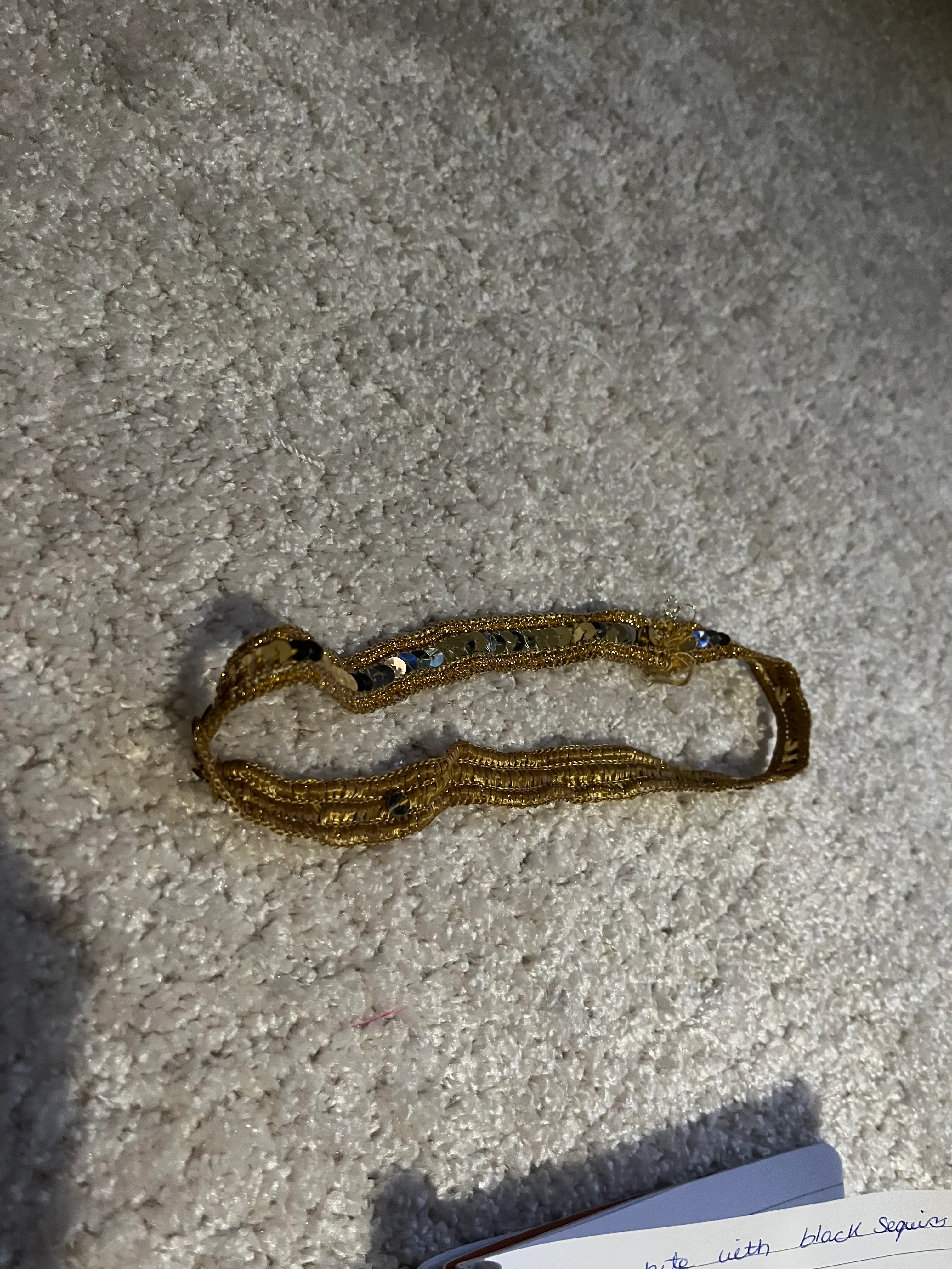 Headband- Gold With sequins design