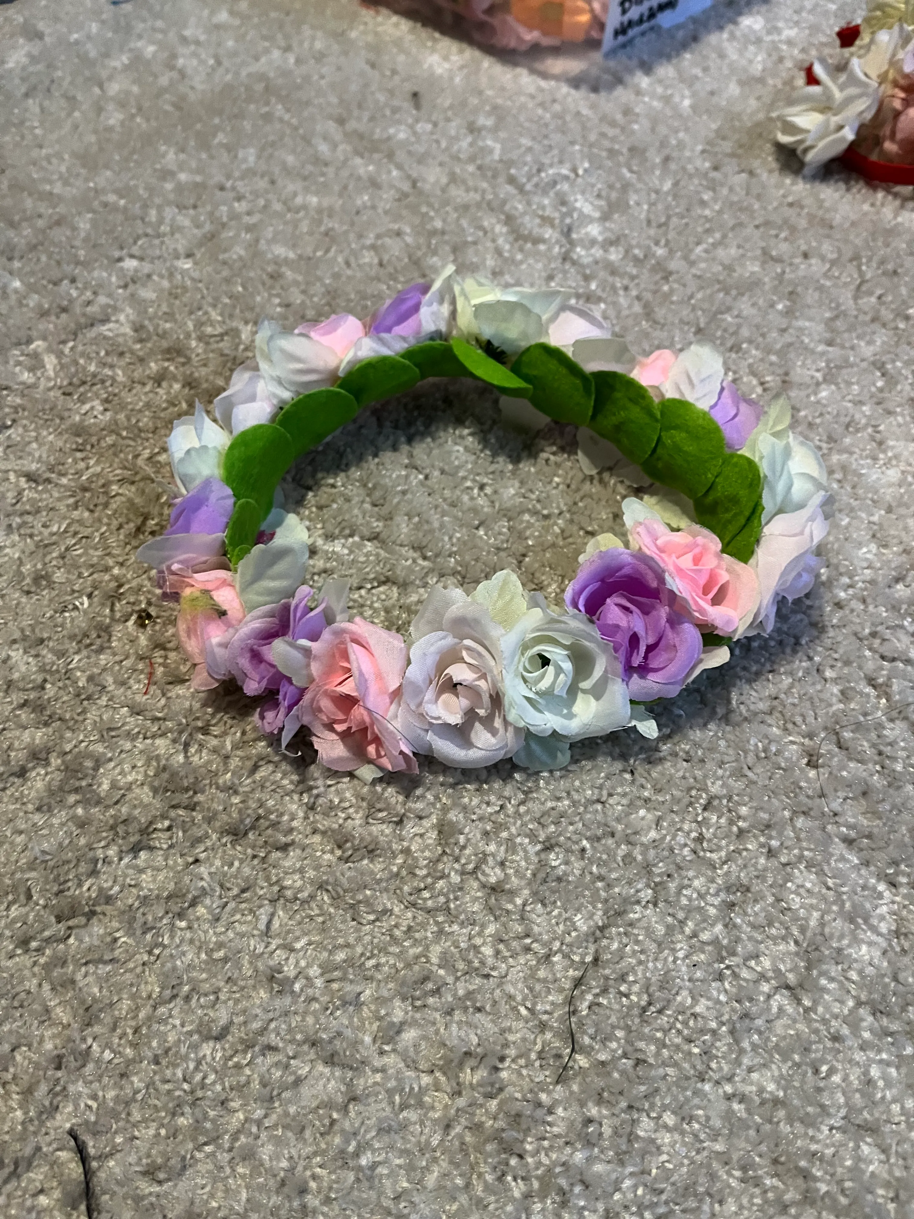Headband- Pink, Purple And White Flowers