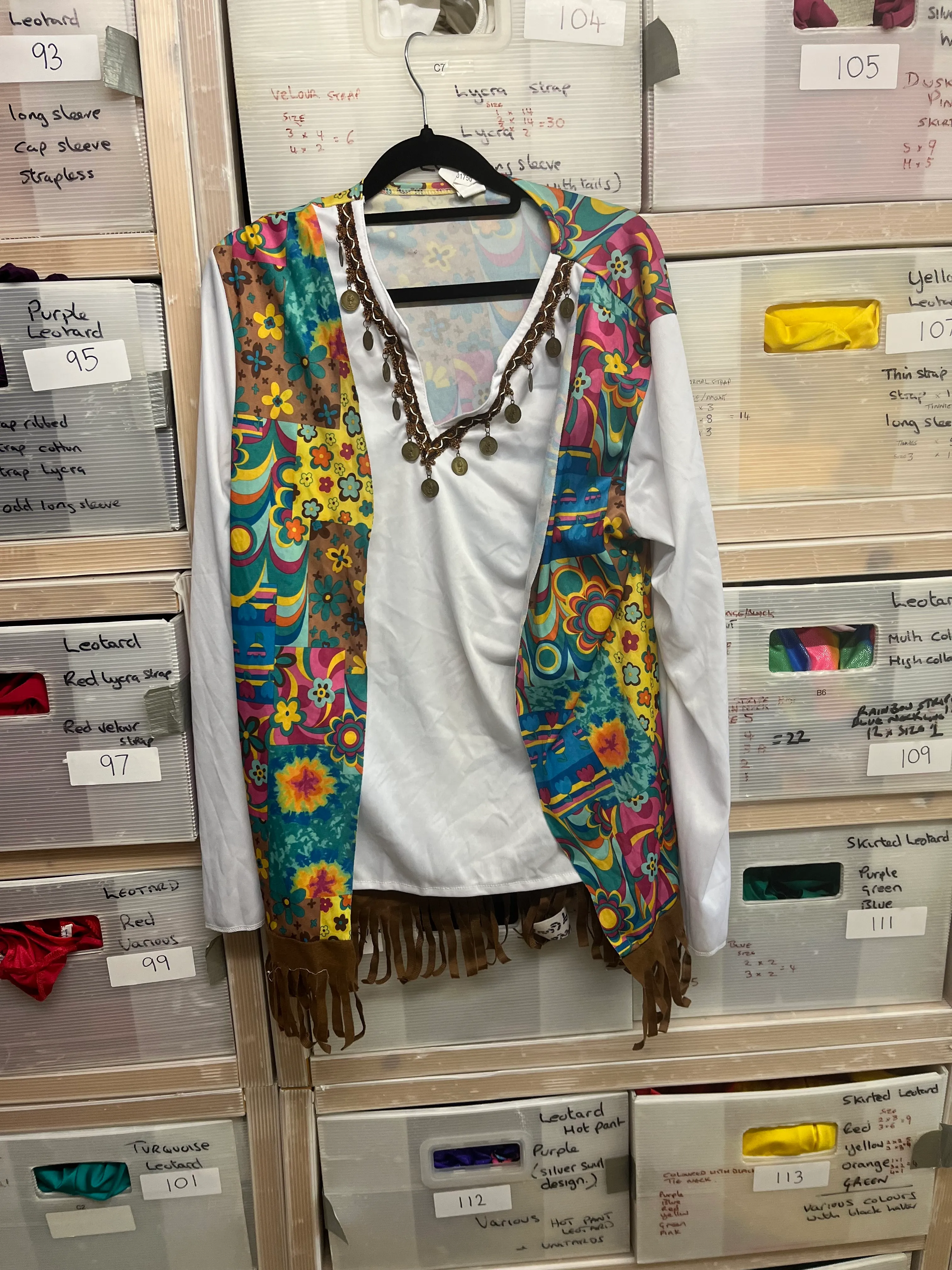 Top- White and patterned 