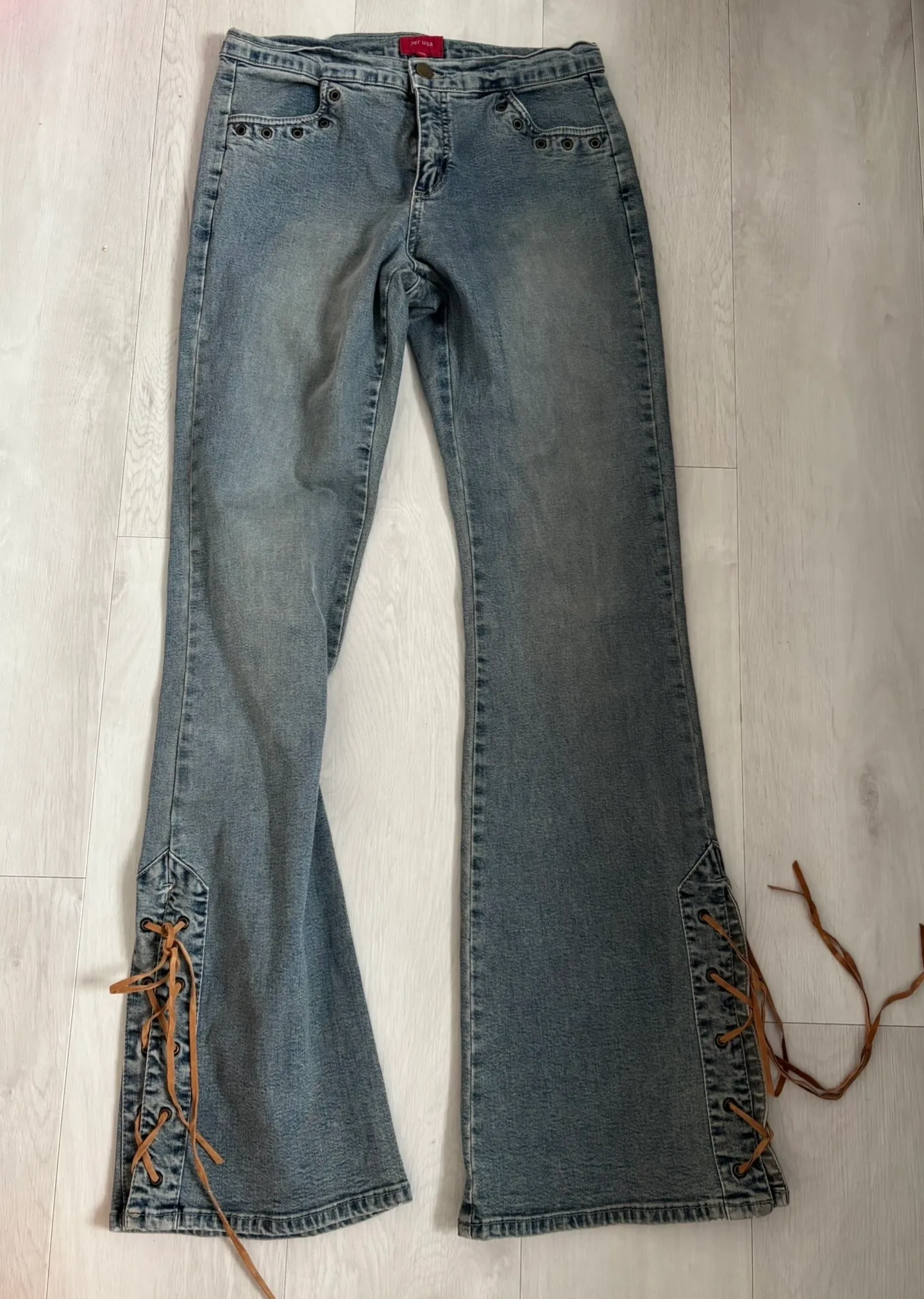 Jeans- Light Blue and Brown