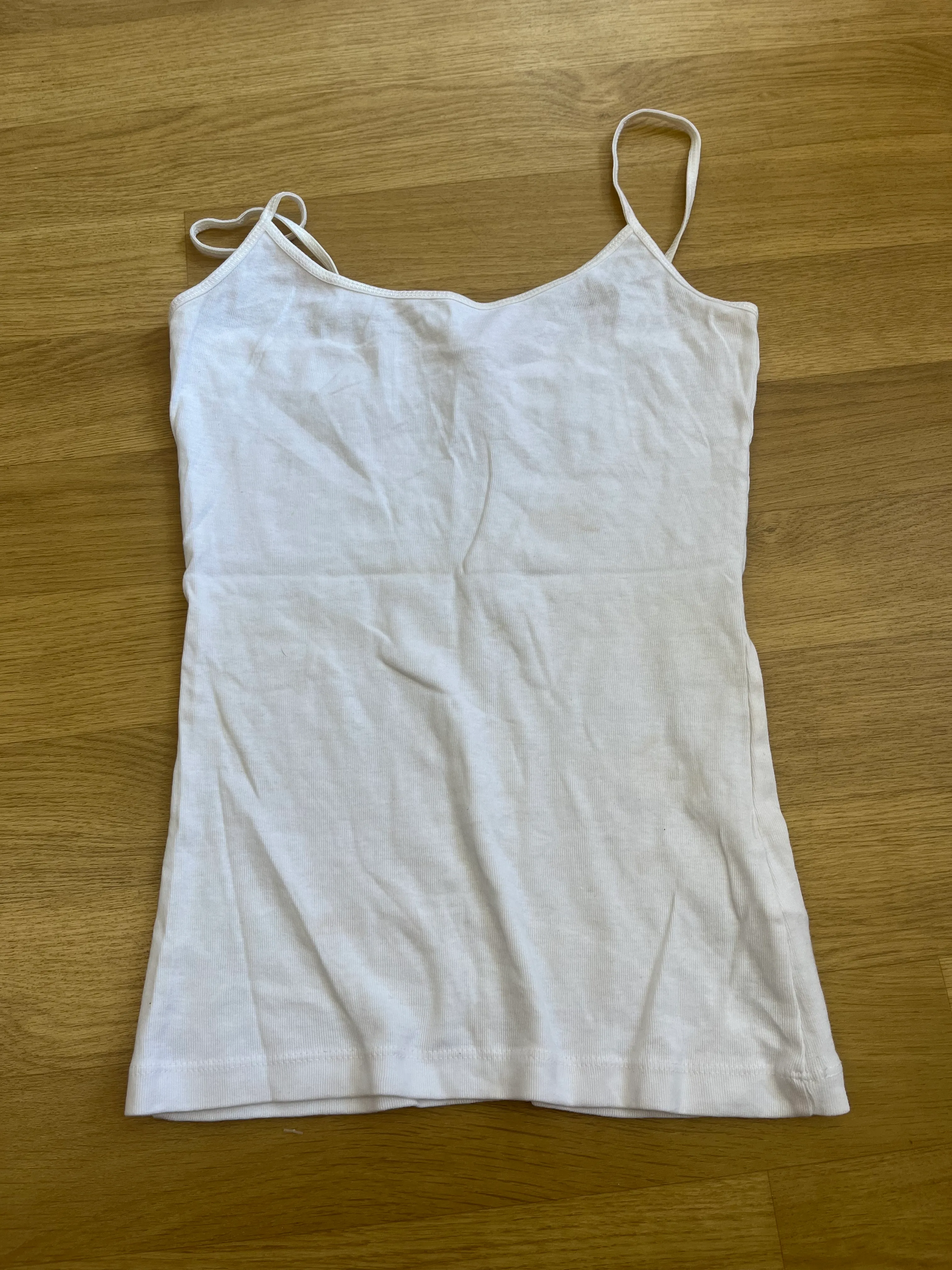 Top- White strap vest top/Adults
