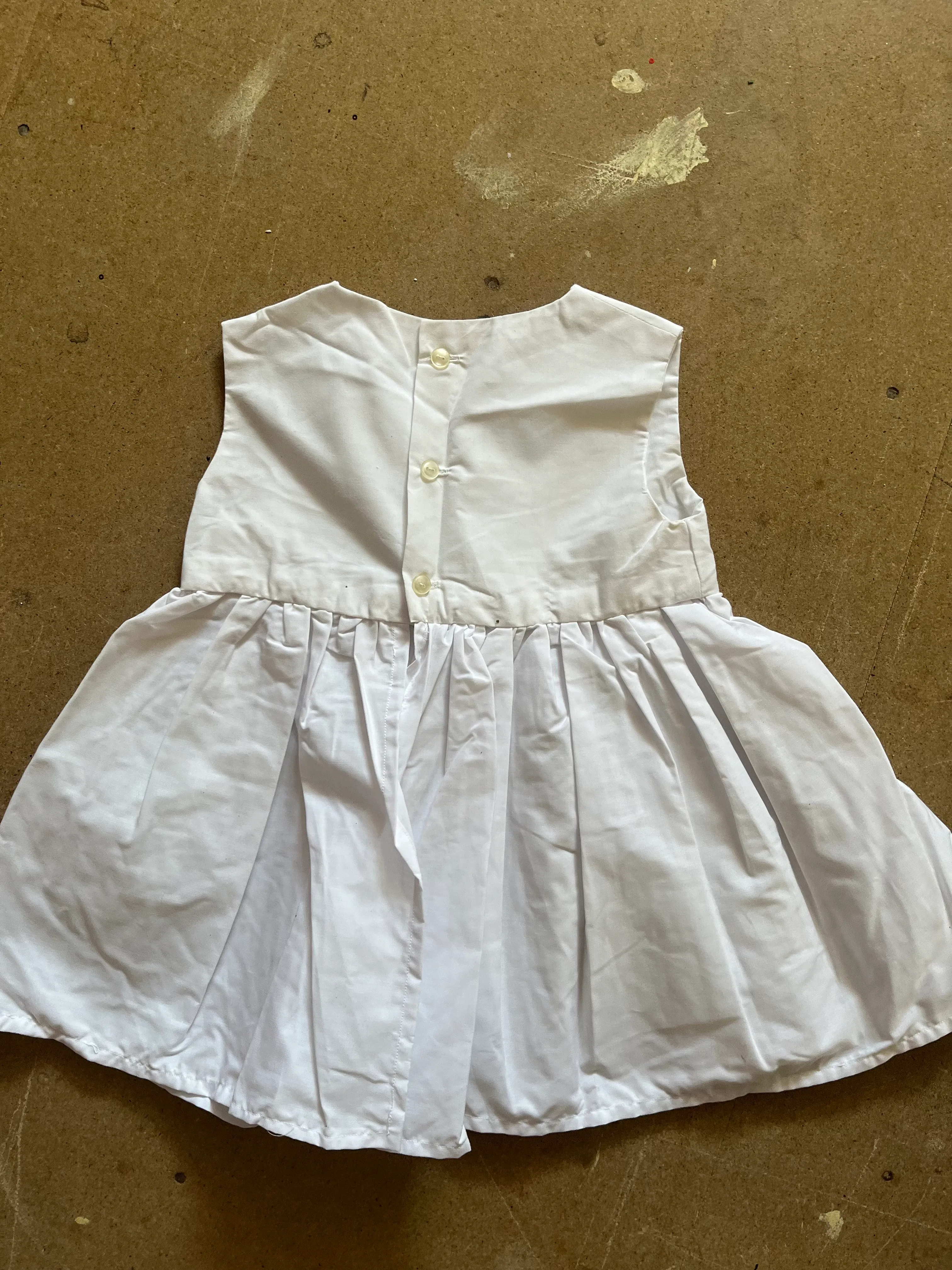 Dress- Pinafore with purple pull over