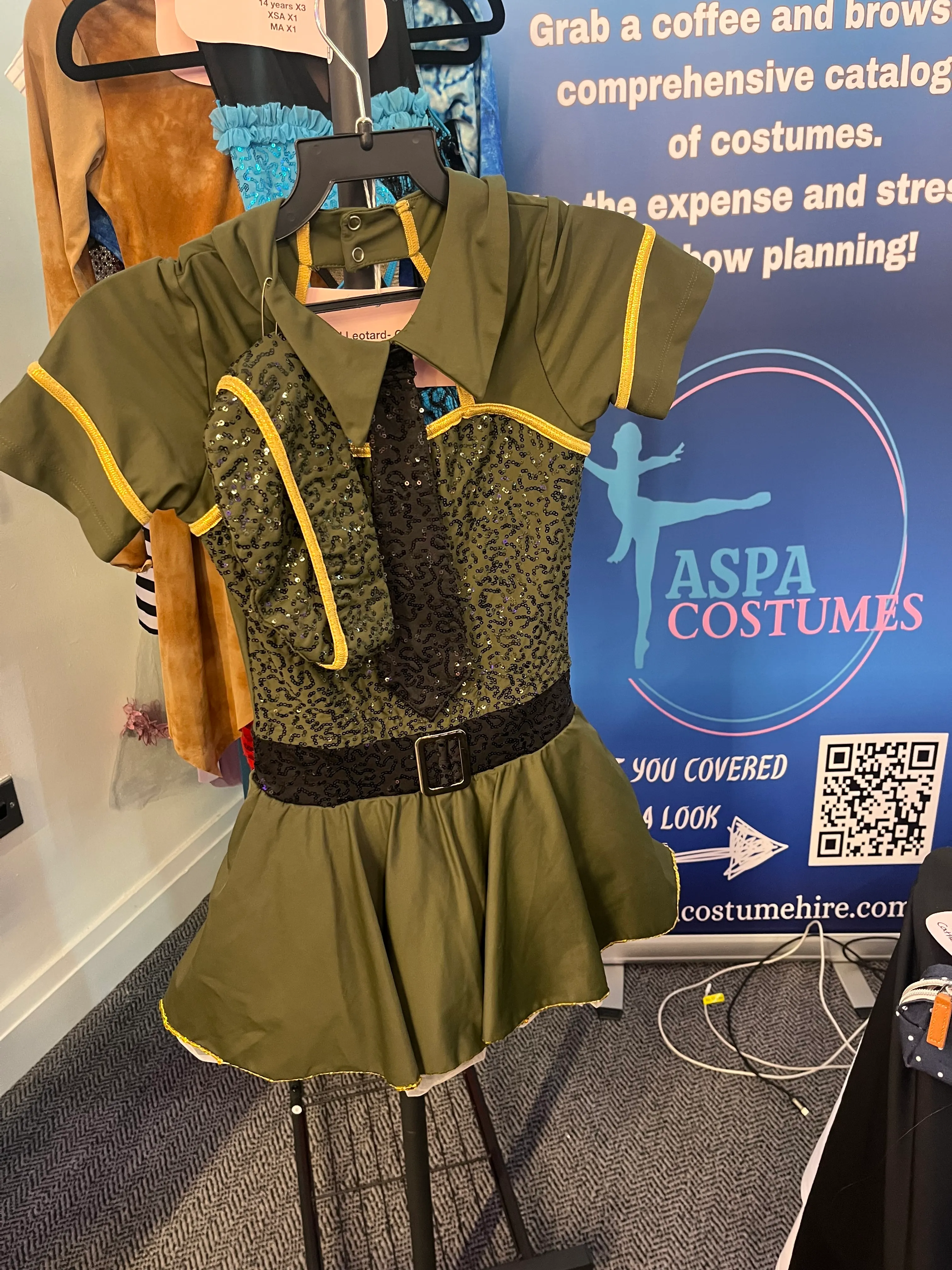 Skirted leotard- Green army