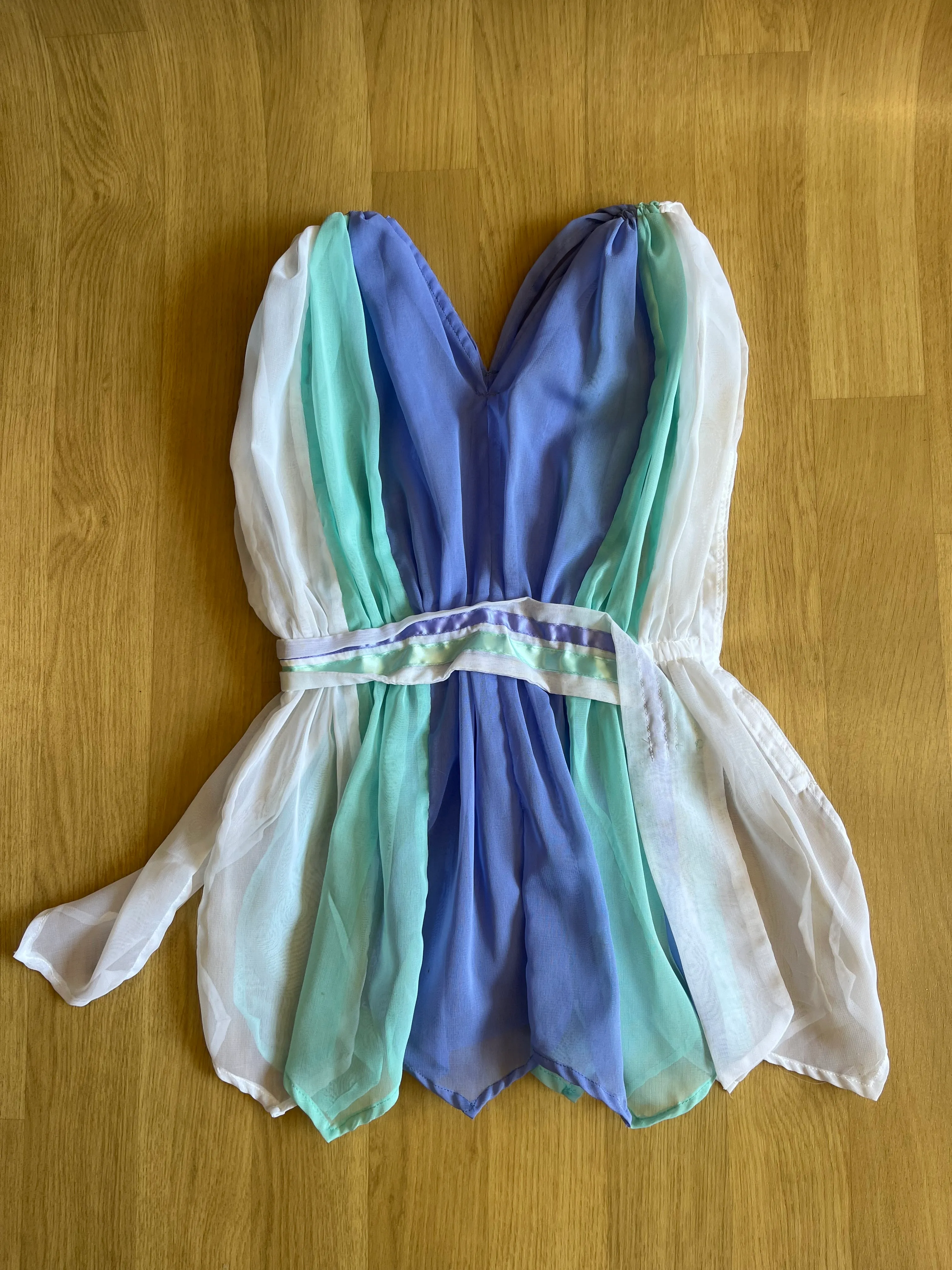 Dress- blue/ green chiffon greek dress