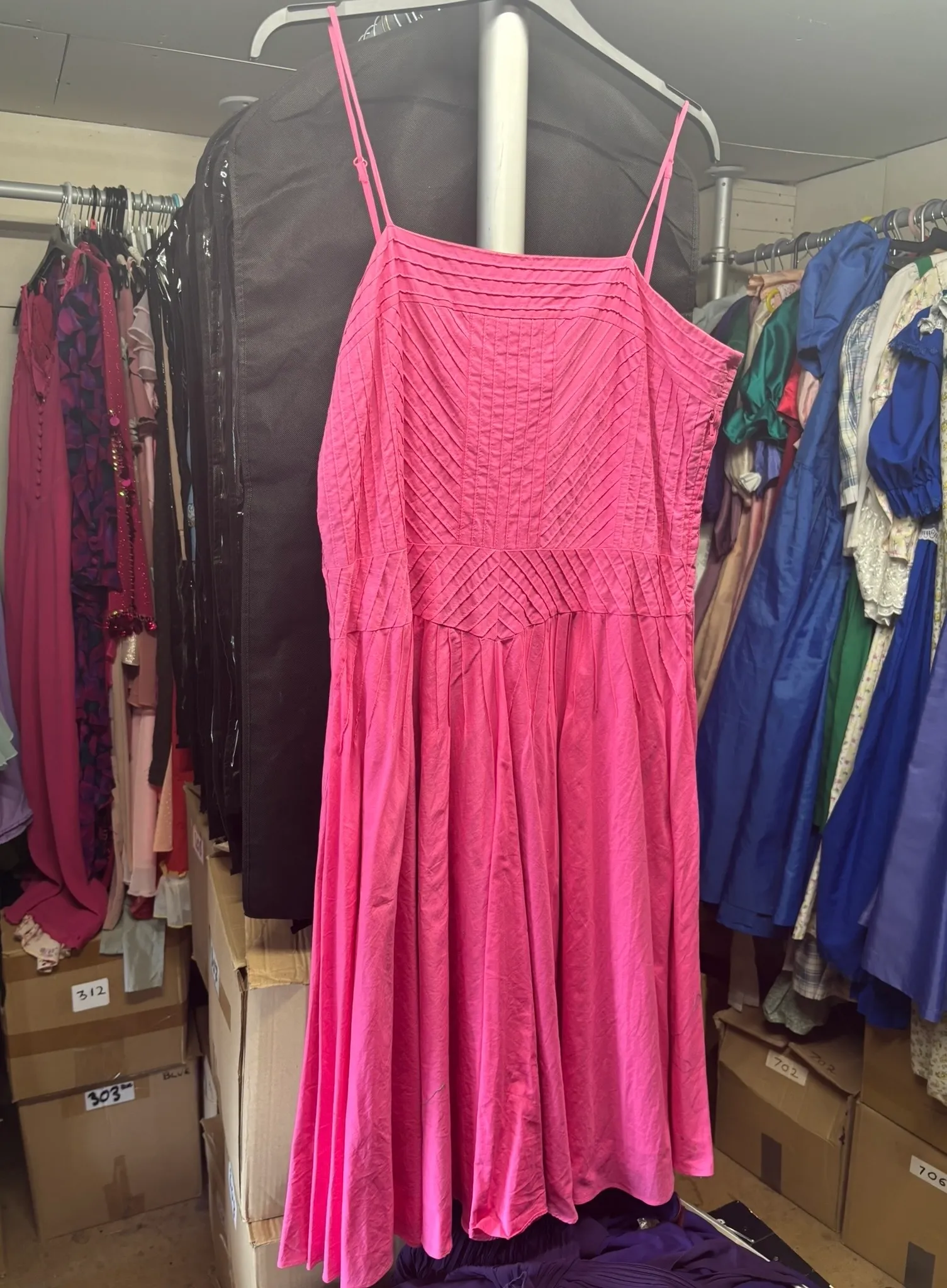 Dress- Bright pink patterned