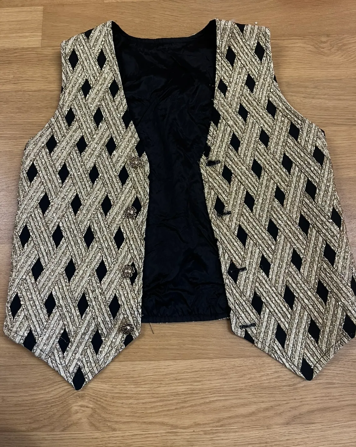 Waistcoat- Gold patterned