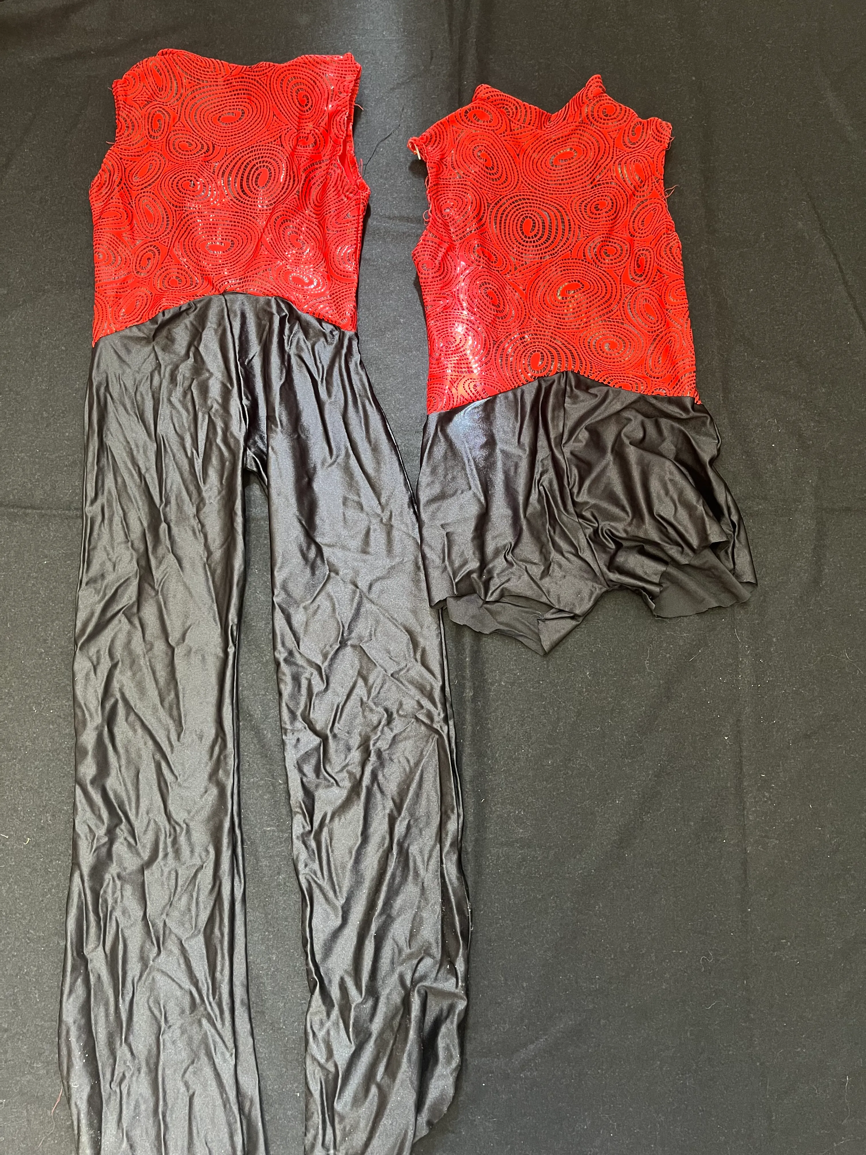 Unitard and Jumpsuit- Black and red