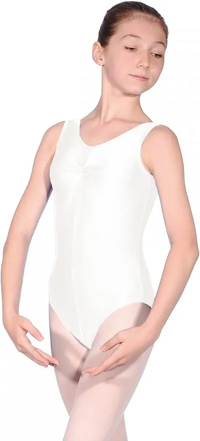 Leotard- White lycra wide straps