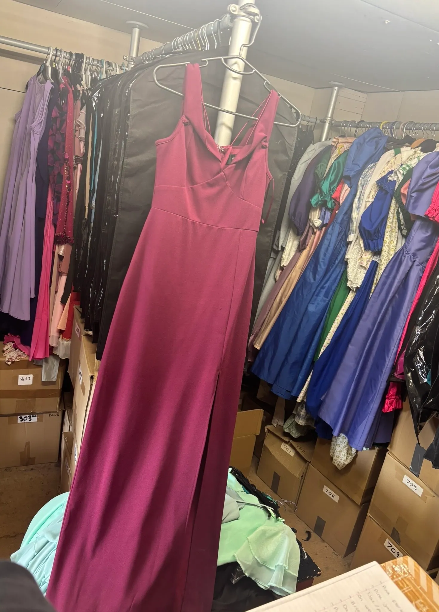 Dress- Dark Red/Burgundy long 