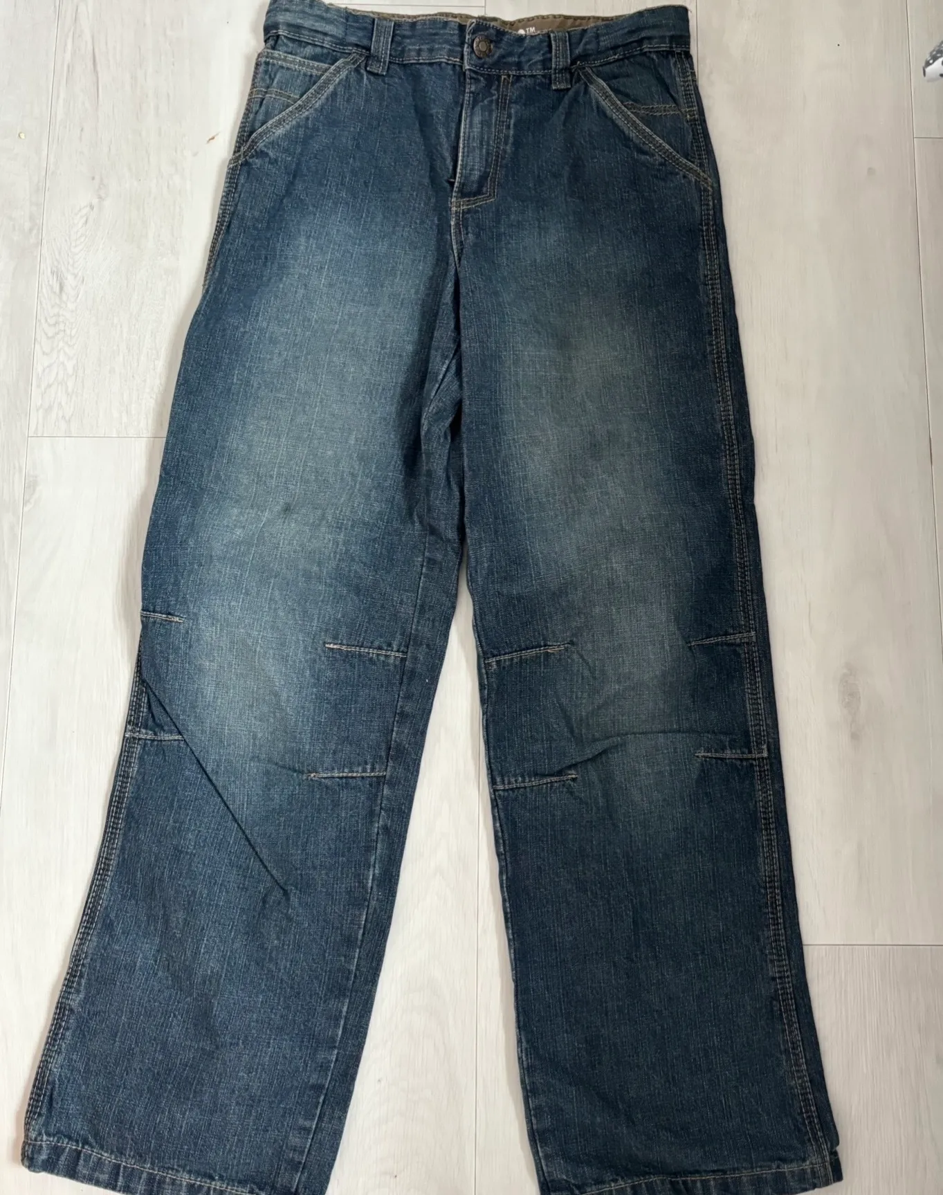 Jeans- Kids Dark Blue/Brown denim