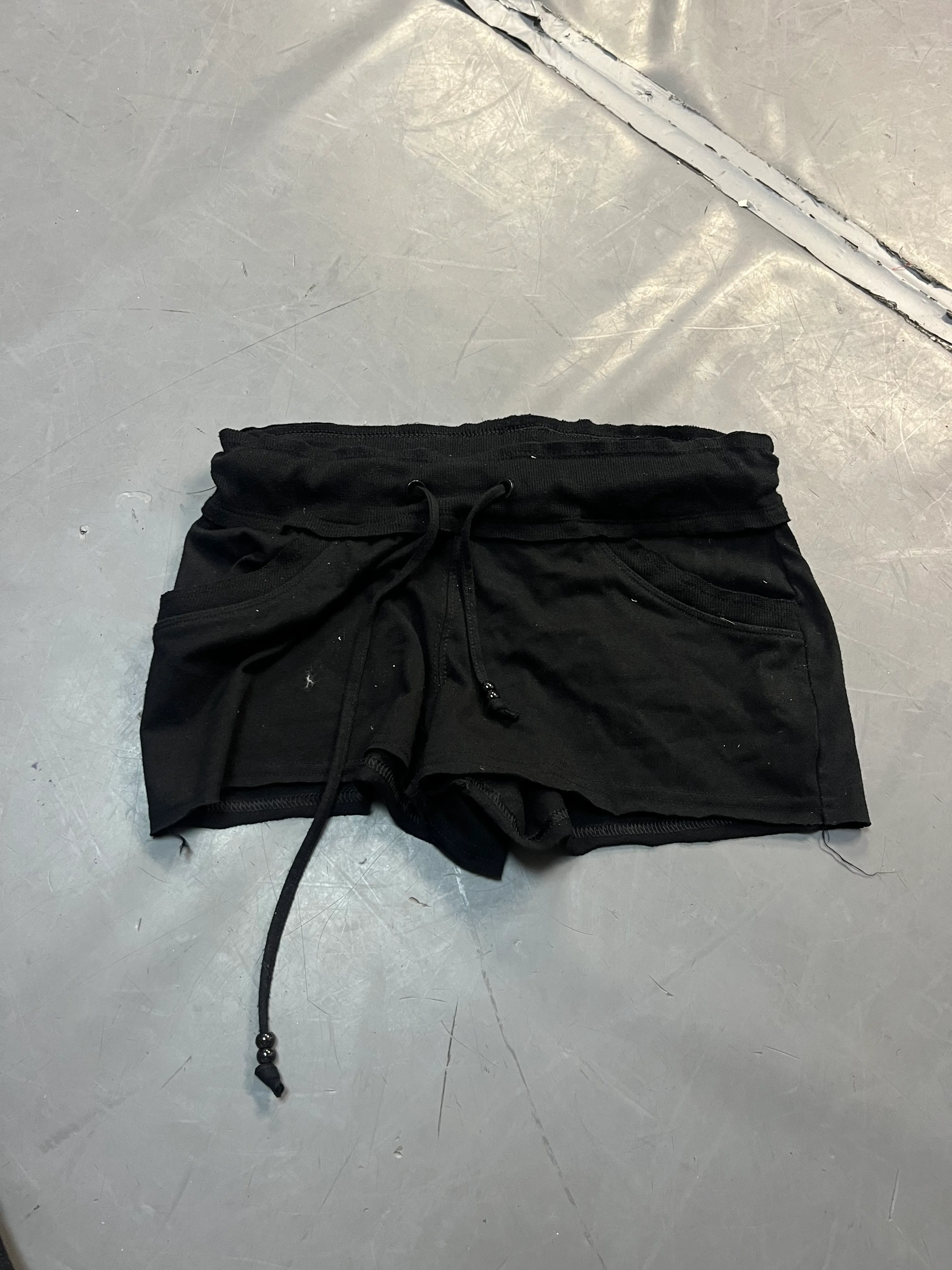 Hot Pants- Black Drawstring