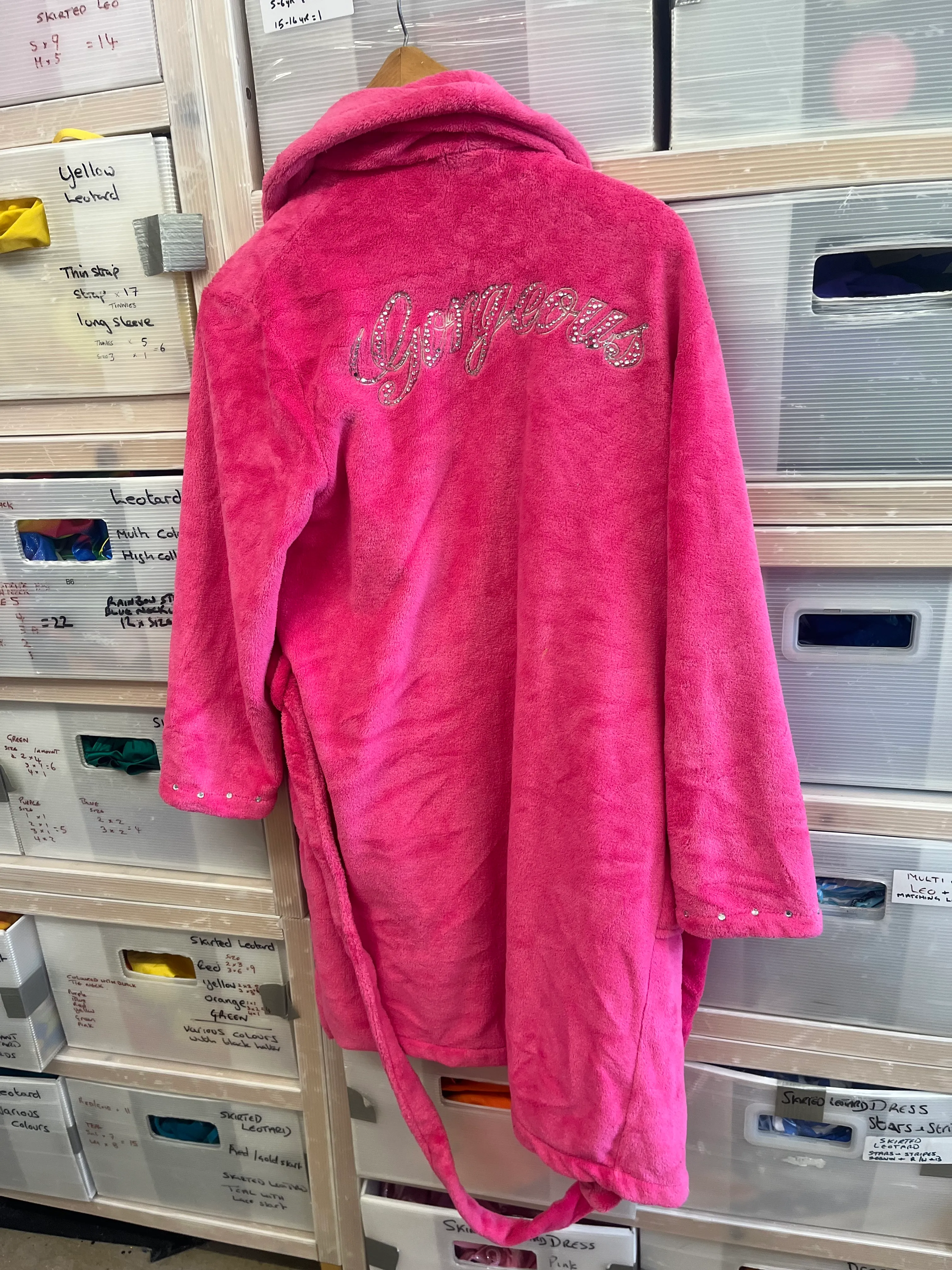 Dressing gown- Bright Pink ‘gorgeous’ design