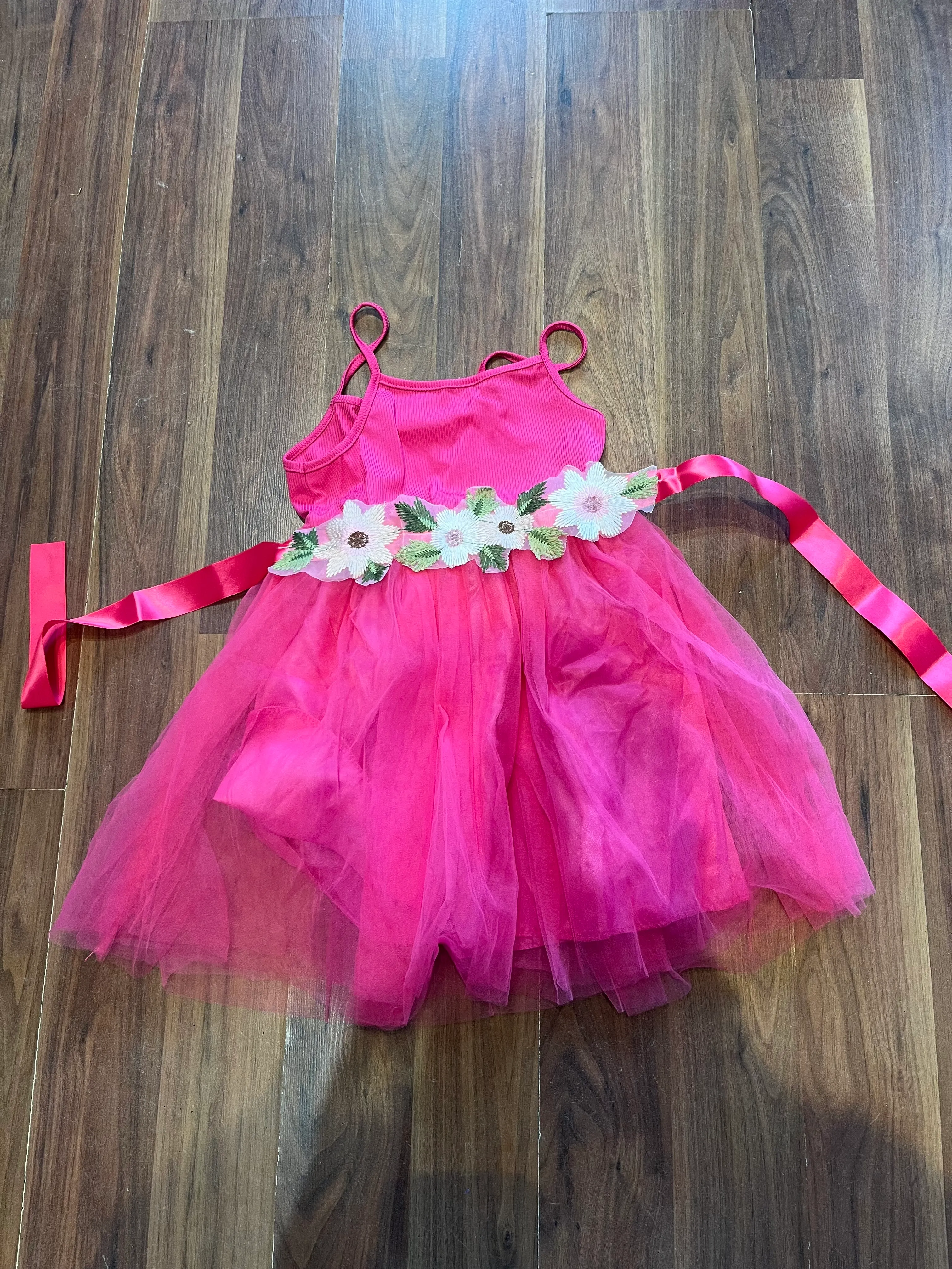 Dress- Bright Pink Flower