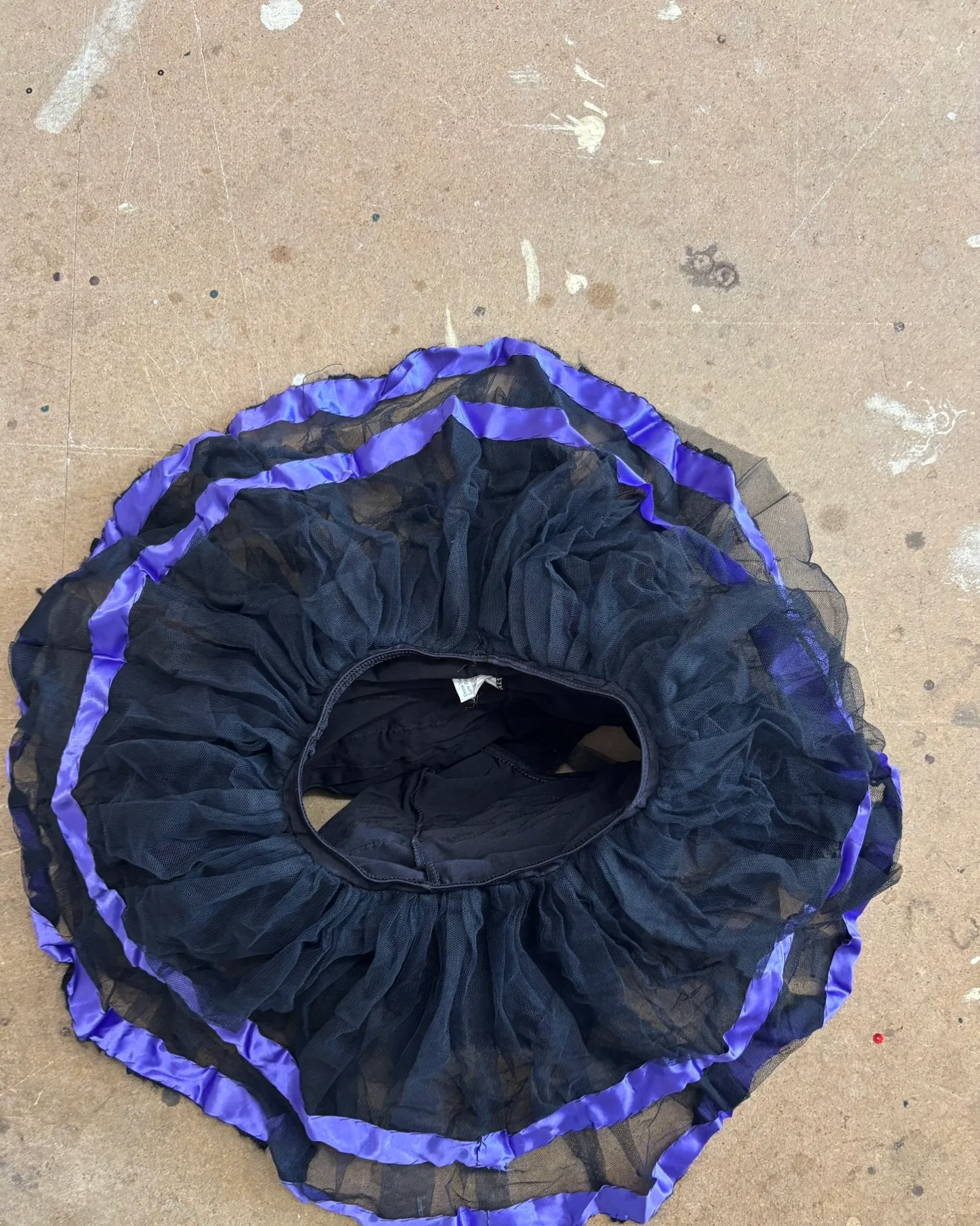 Tutu Skirt- Black with purple design