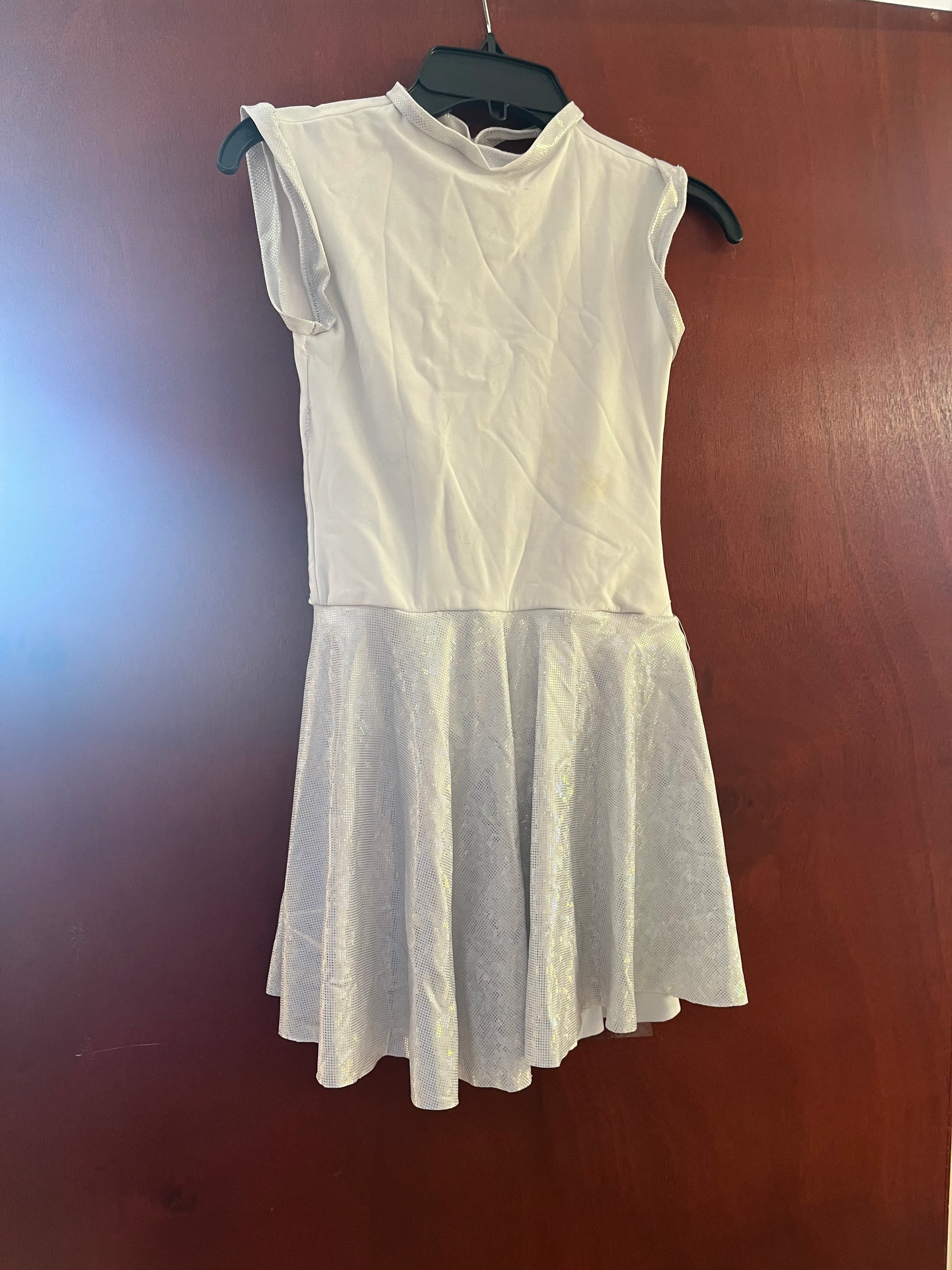 Skirted leotard- starlight express White and silver