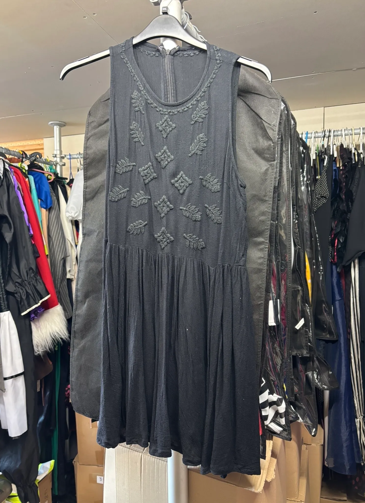 Dress- Black patterned