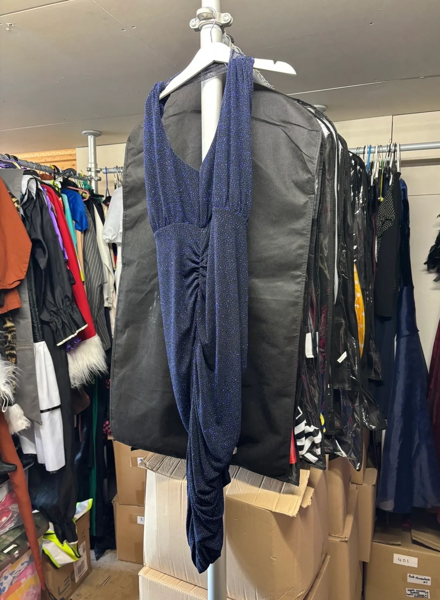 Dress- Blue sparkly halter neck