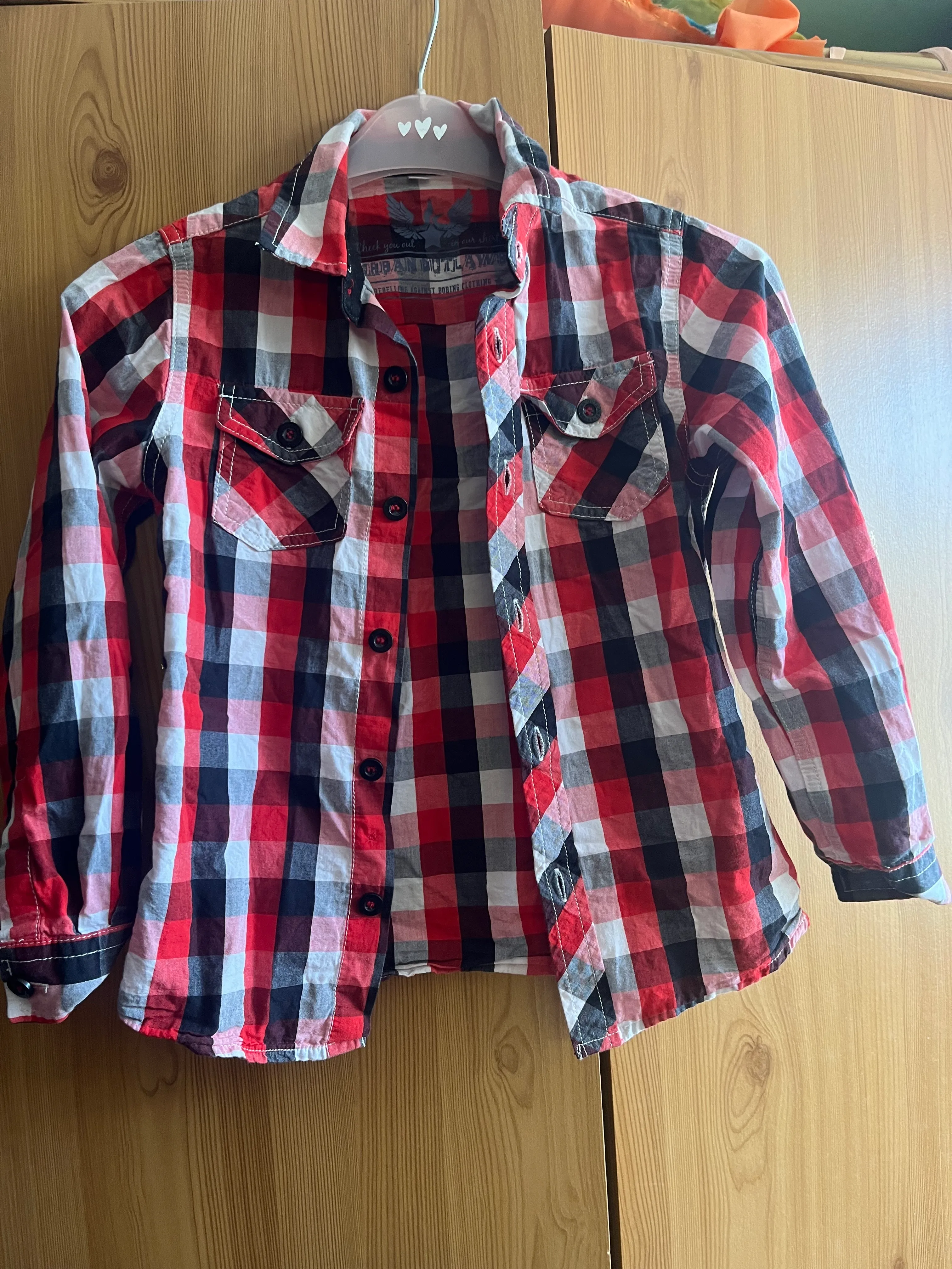 Shirt- Red and black long sleeve kids