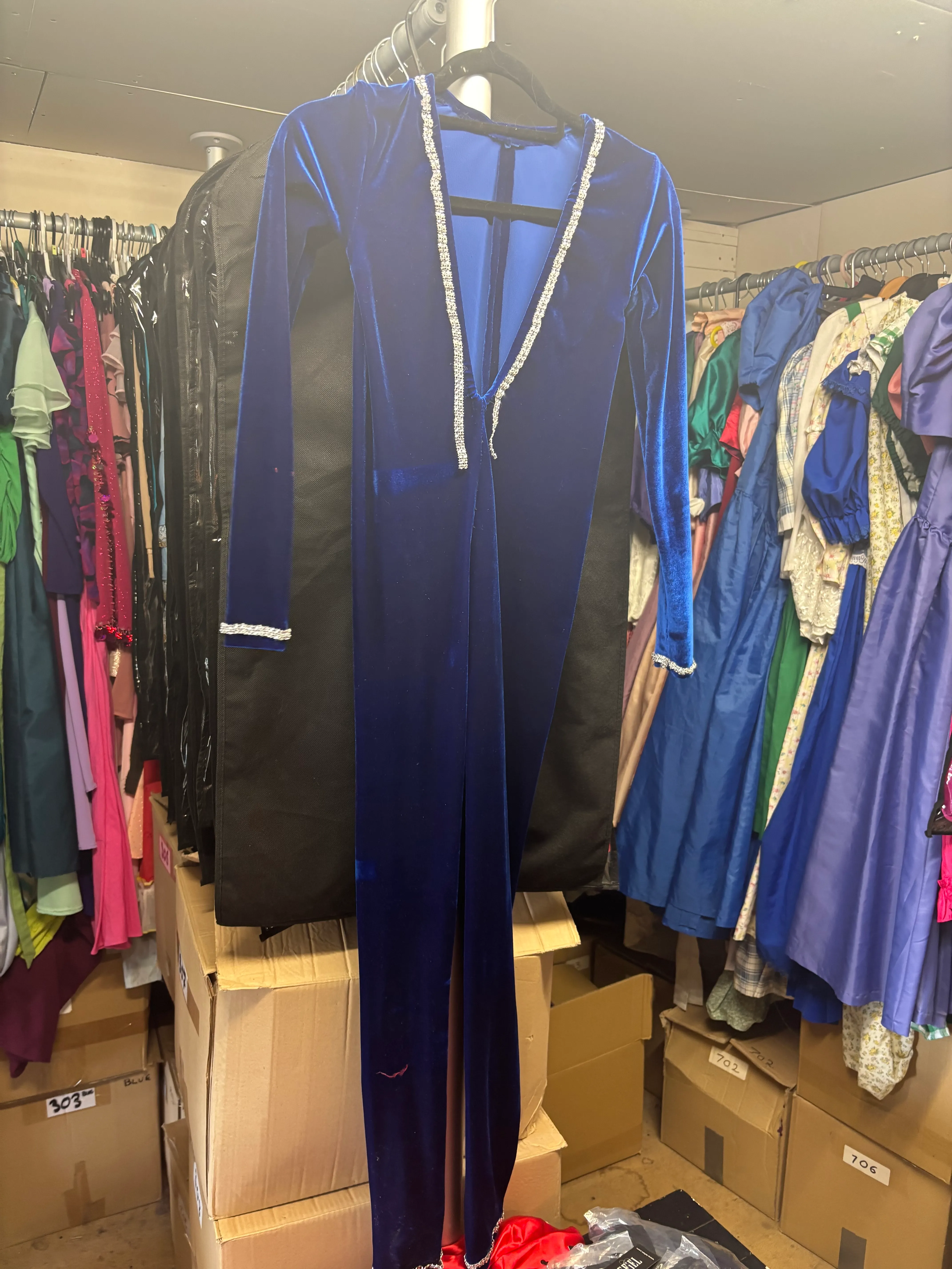 Catsuit- Navy velour 