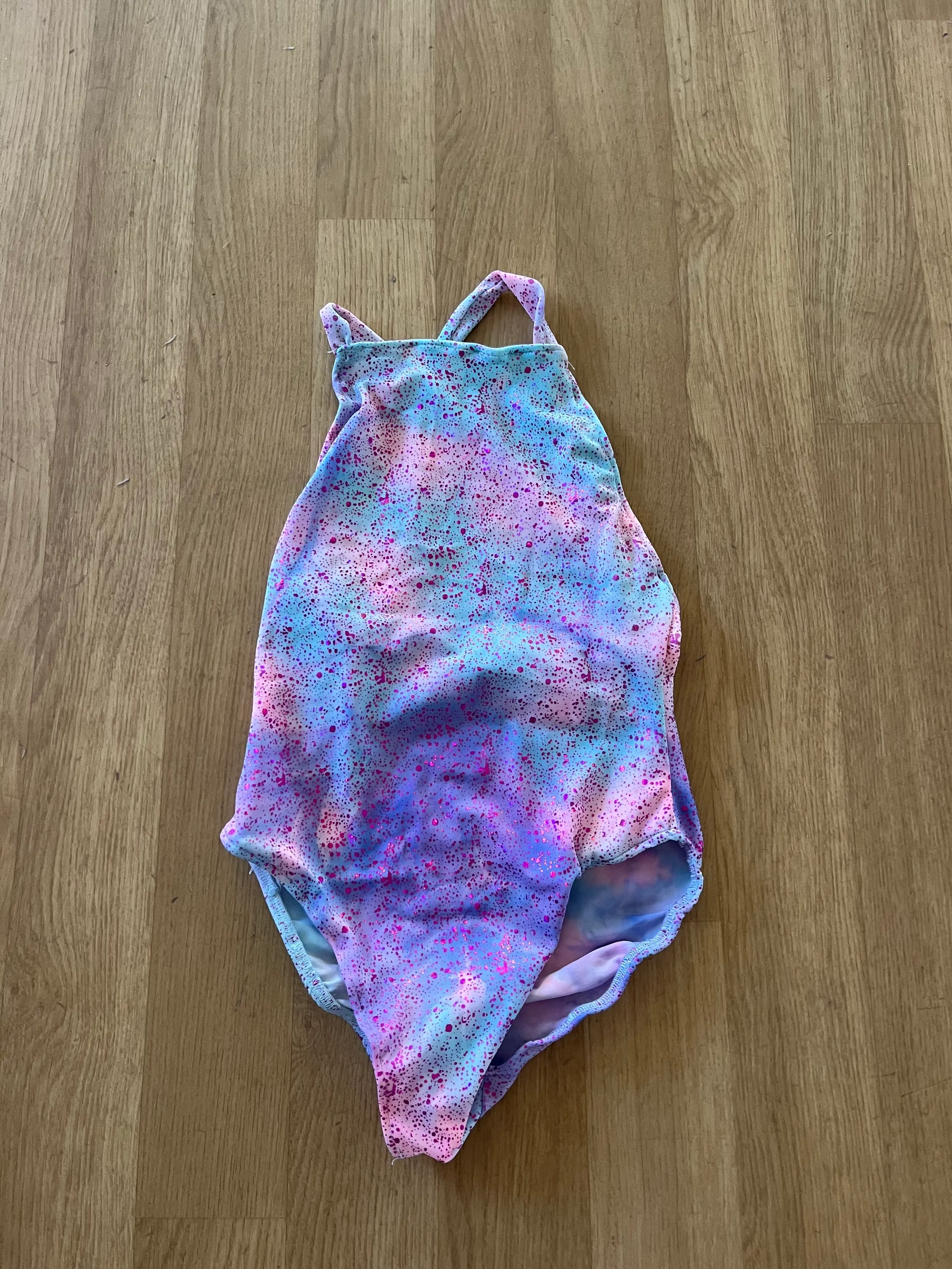 Leotard- Pastel with pink spots