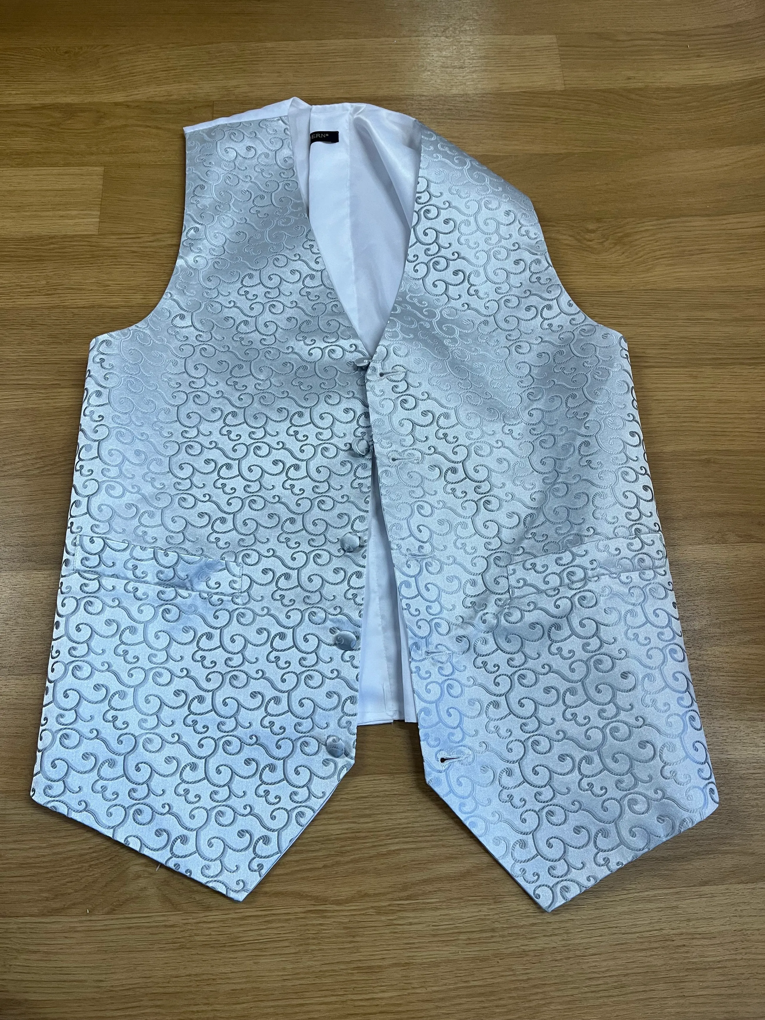 Waistcoat- Silver patterned