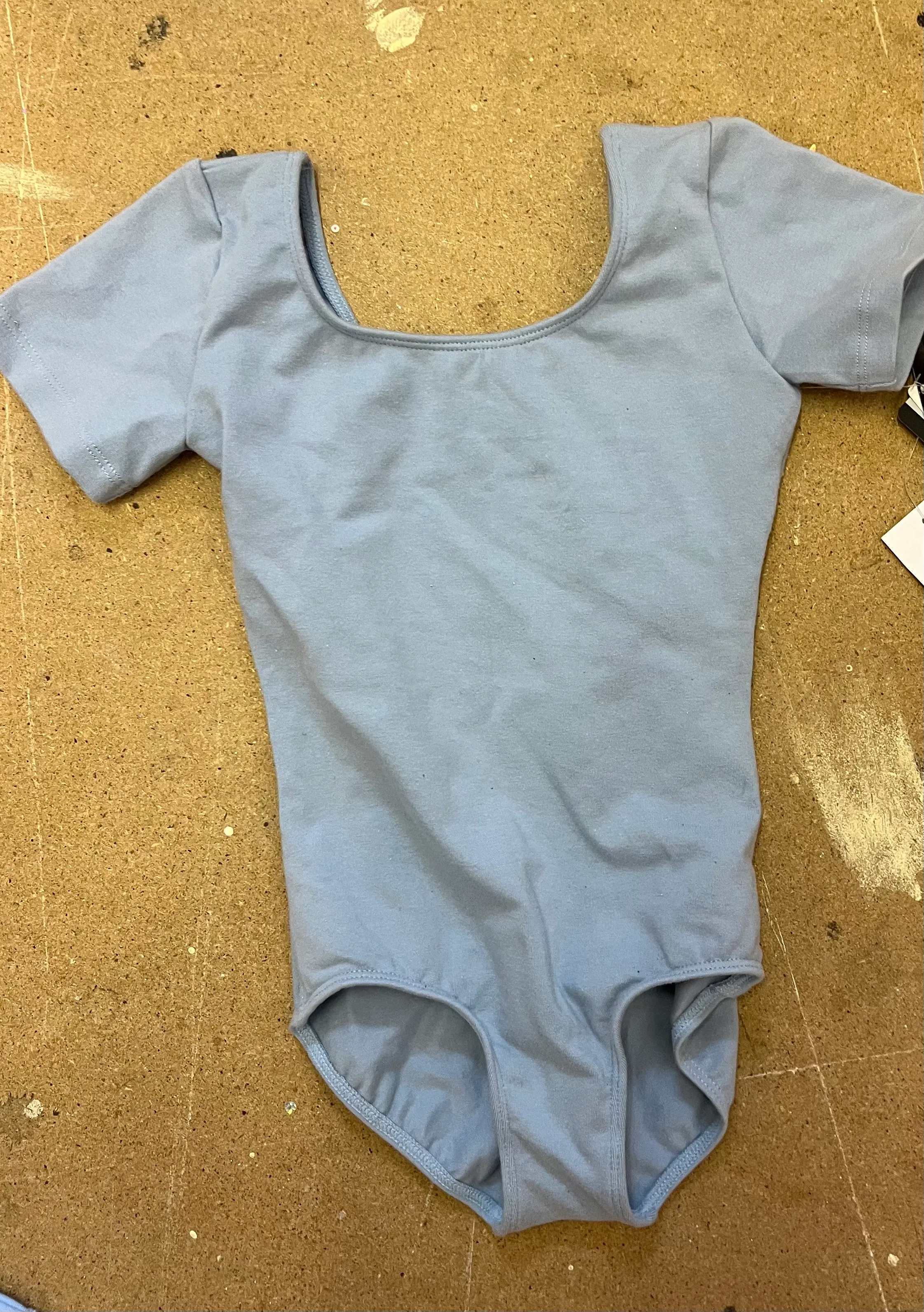 Leotard- pale blue cap sleeves