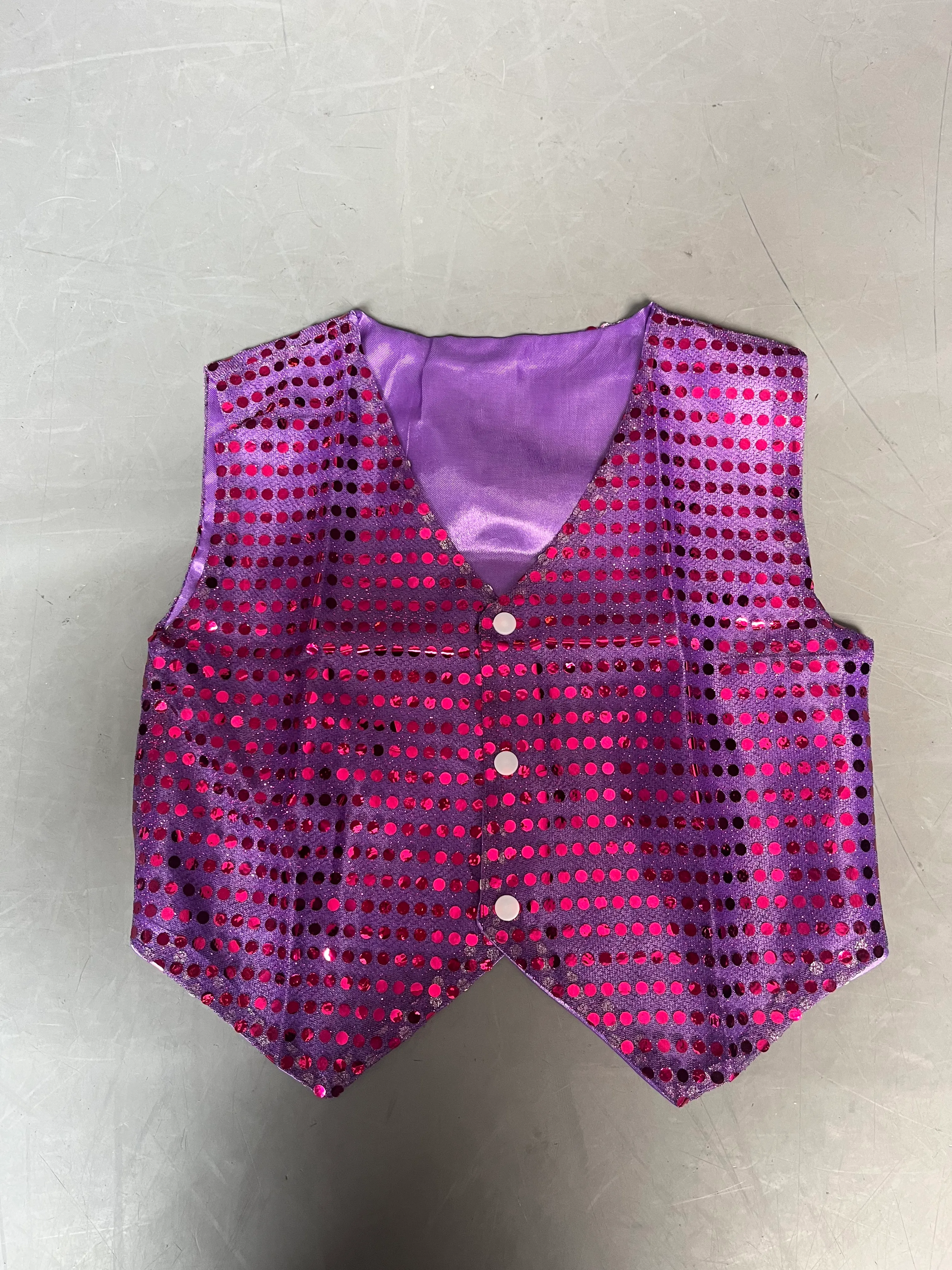 Waistcoat- Purple sparkly