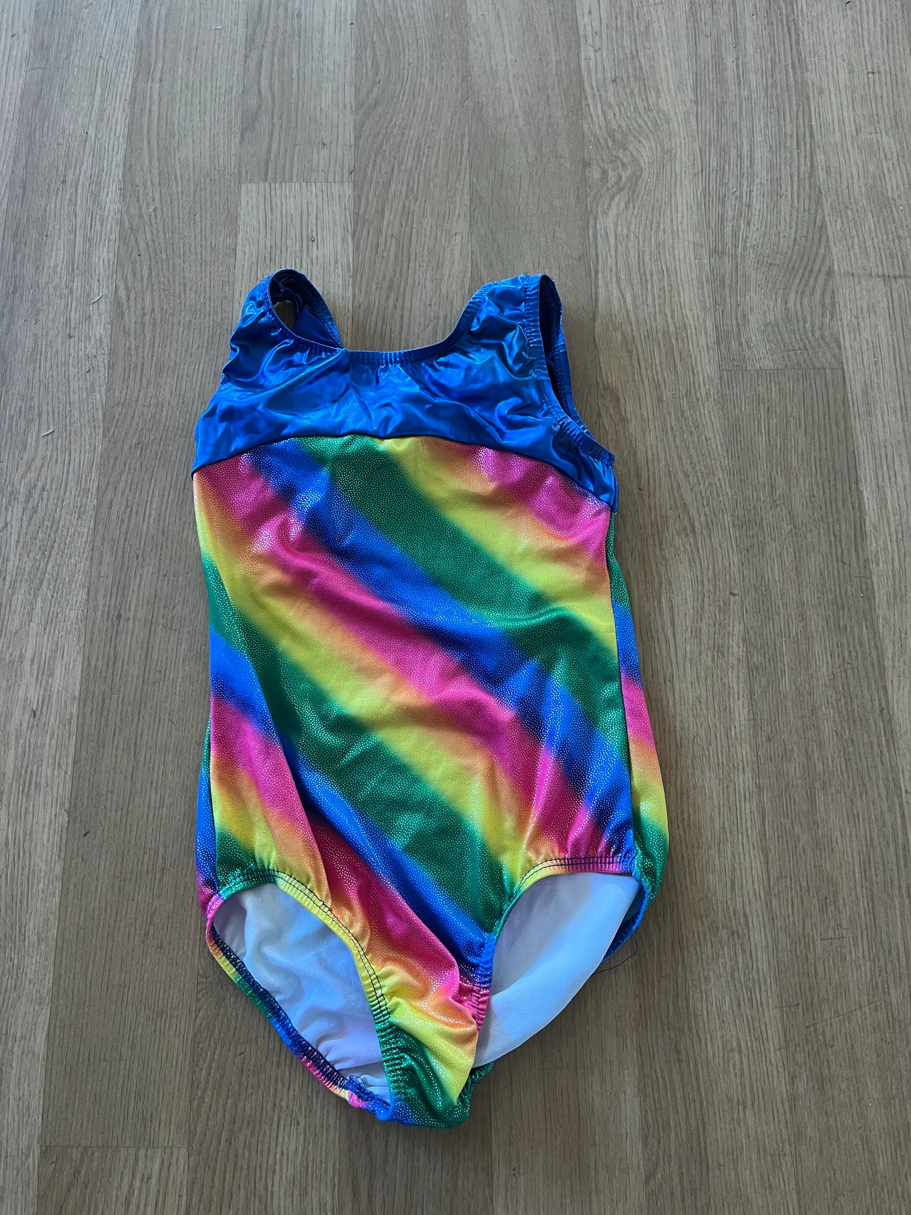Leotard- rainbow with blue top half