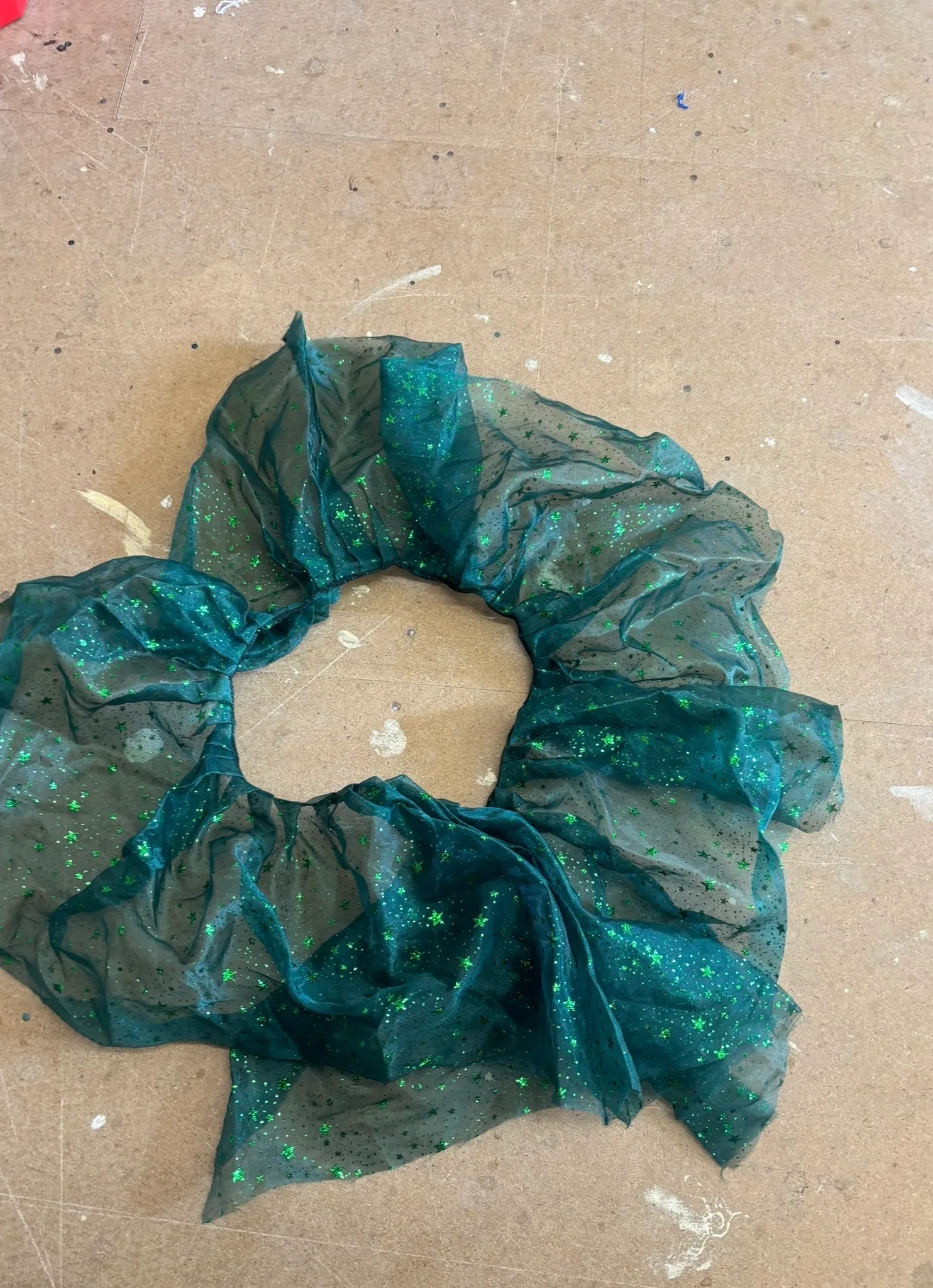 Wrap around Skirt- Green star material