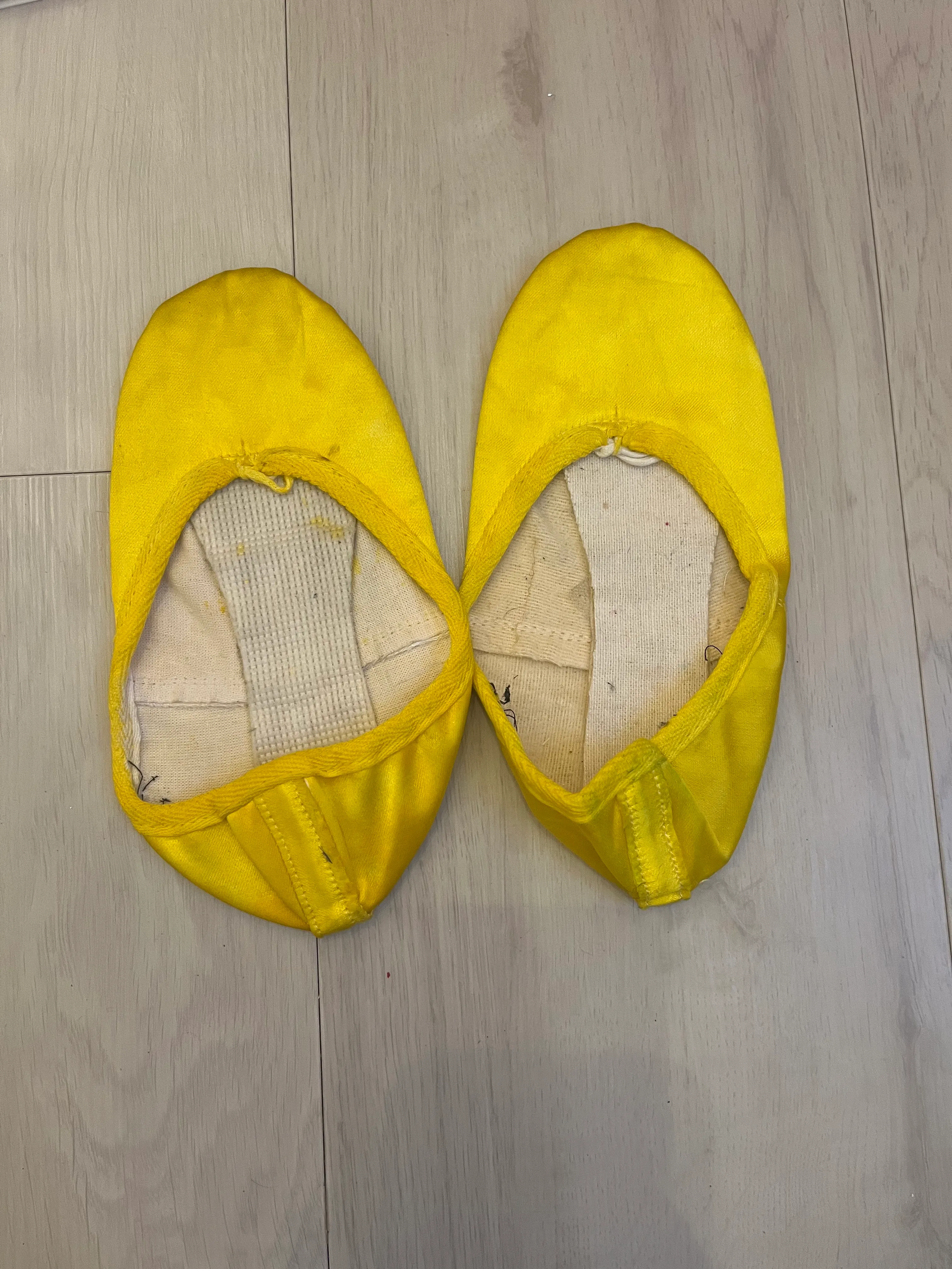 Ballet Shoes- Yellow Satin