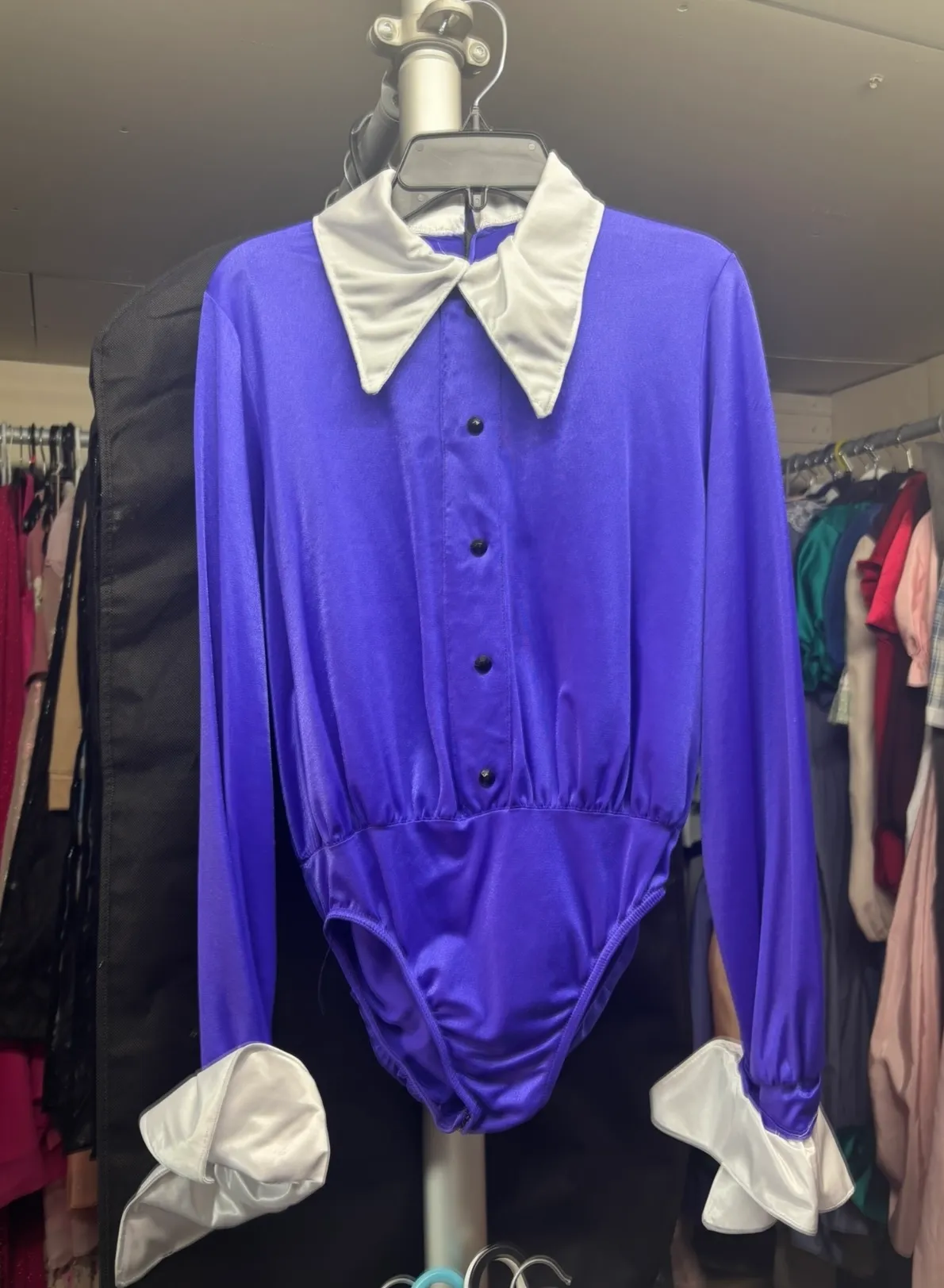 Bodysuit- purple and white