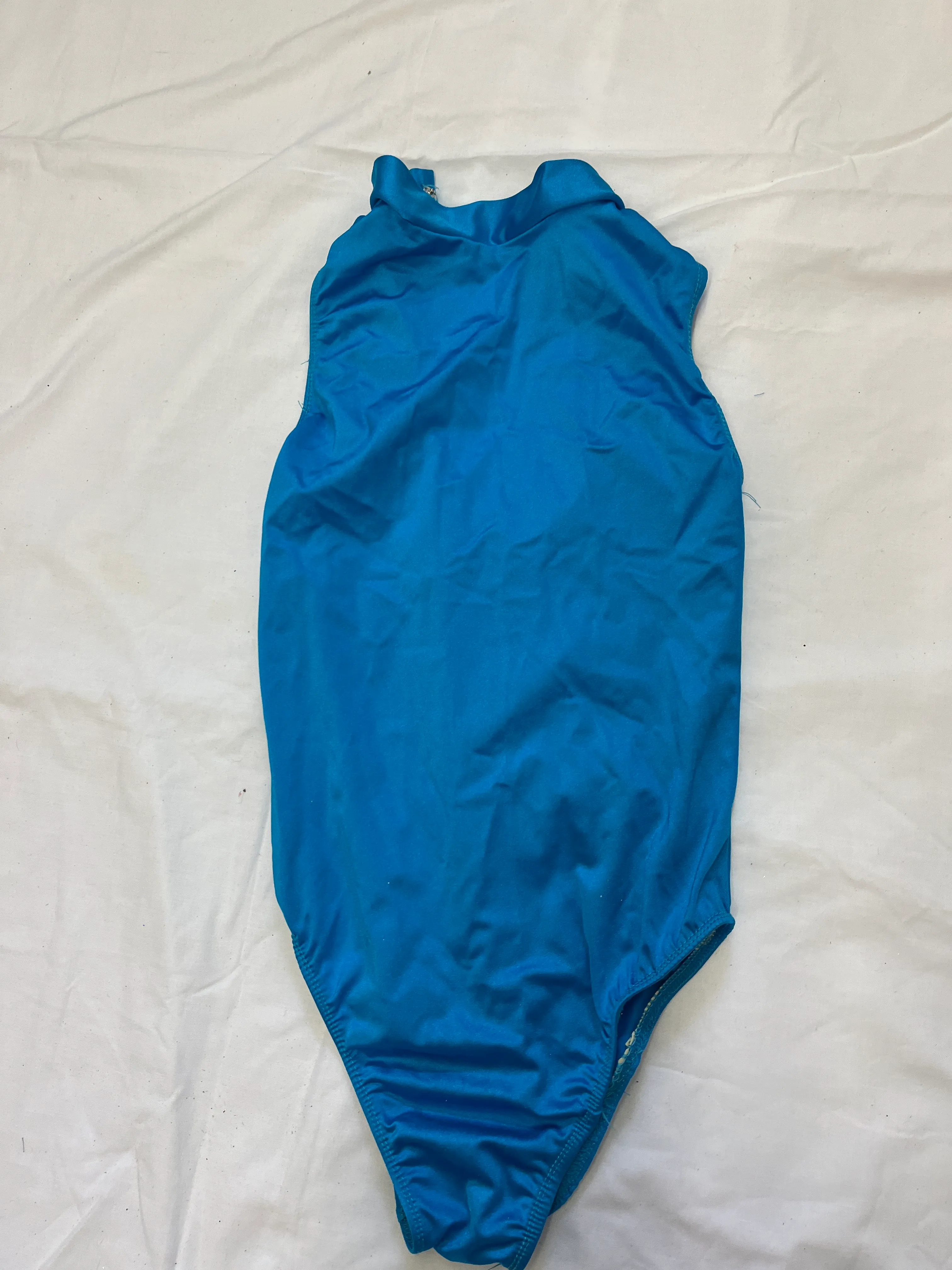 Leotard- Aqua high neck