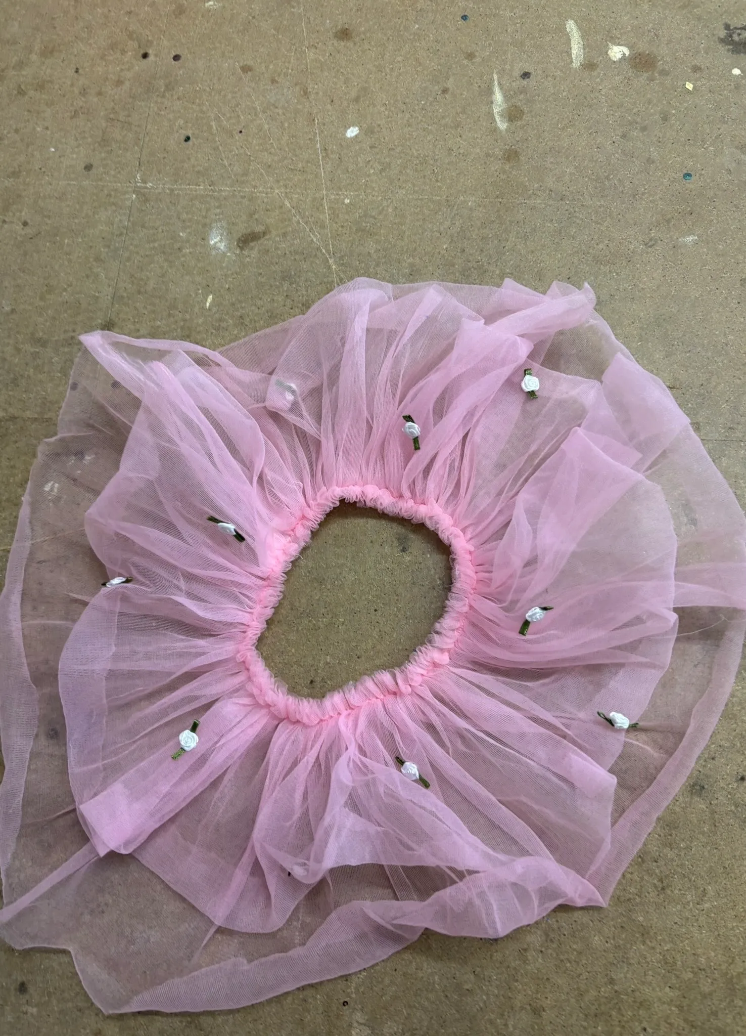 Tutu skirt- Pale pink with flowers