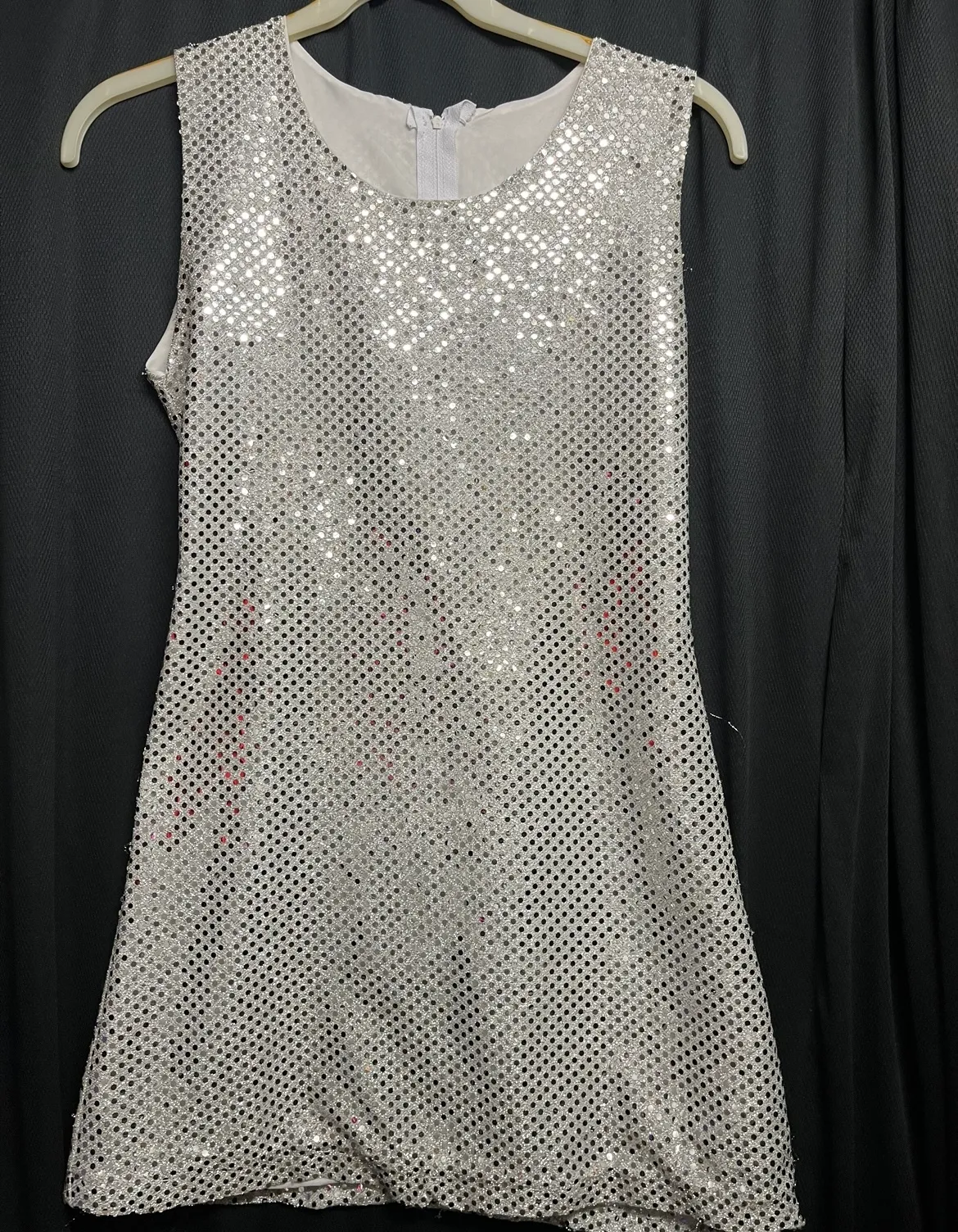 Dress- sparkly silver