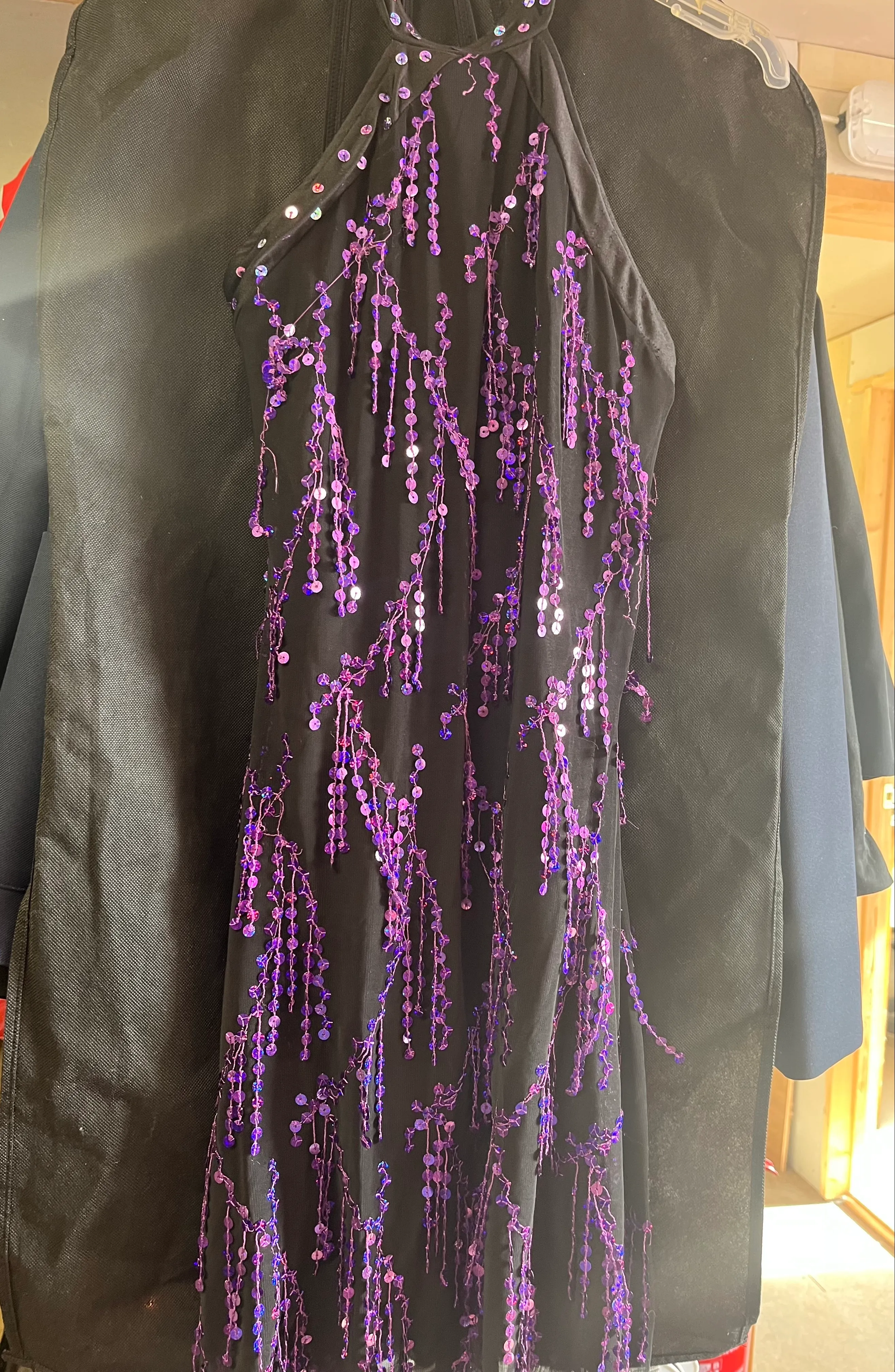 Fringe dress- purple sequin