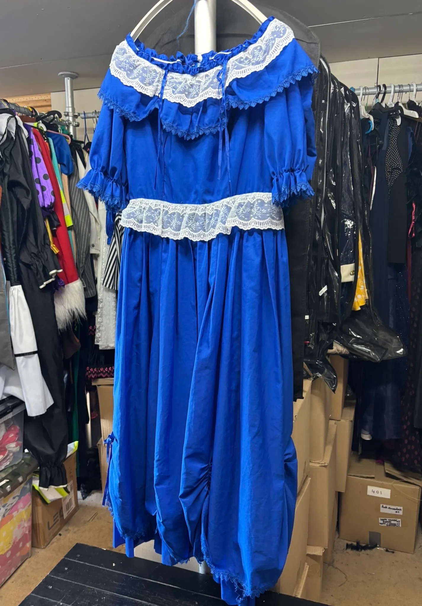 Dress- Royal Blue and white