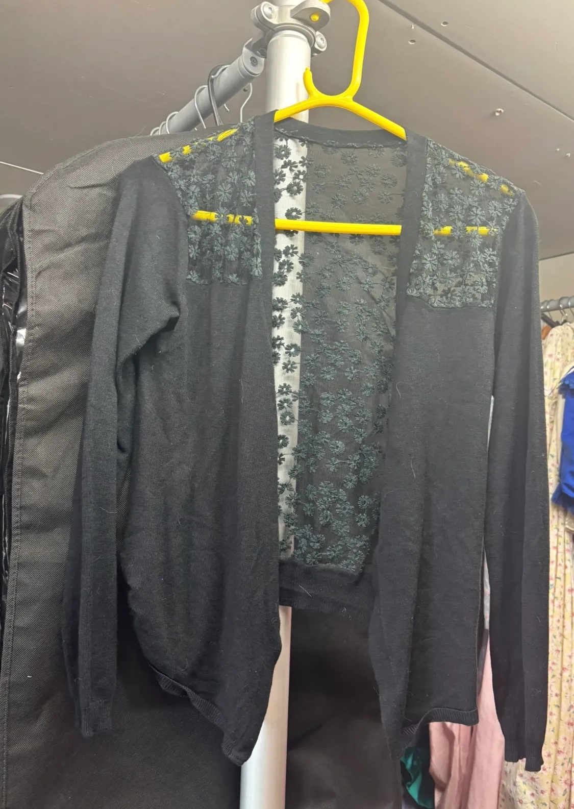 Cardigan- Black floral