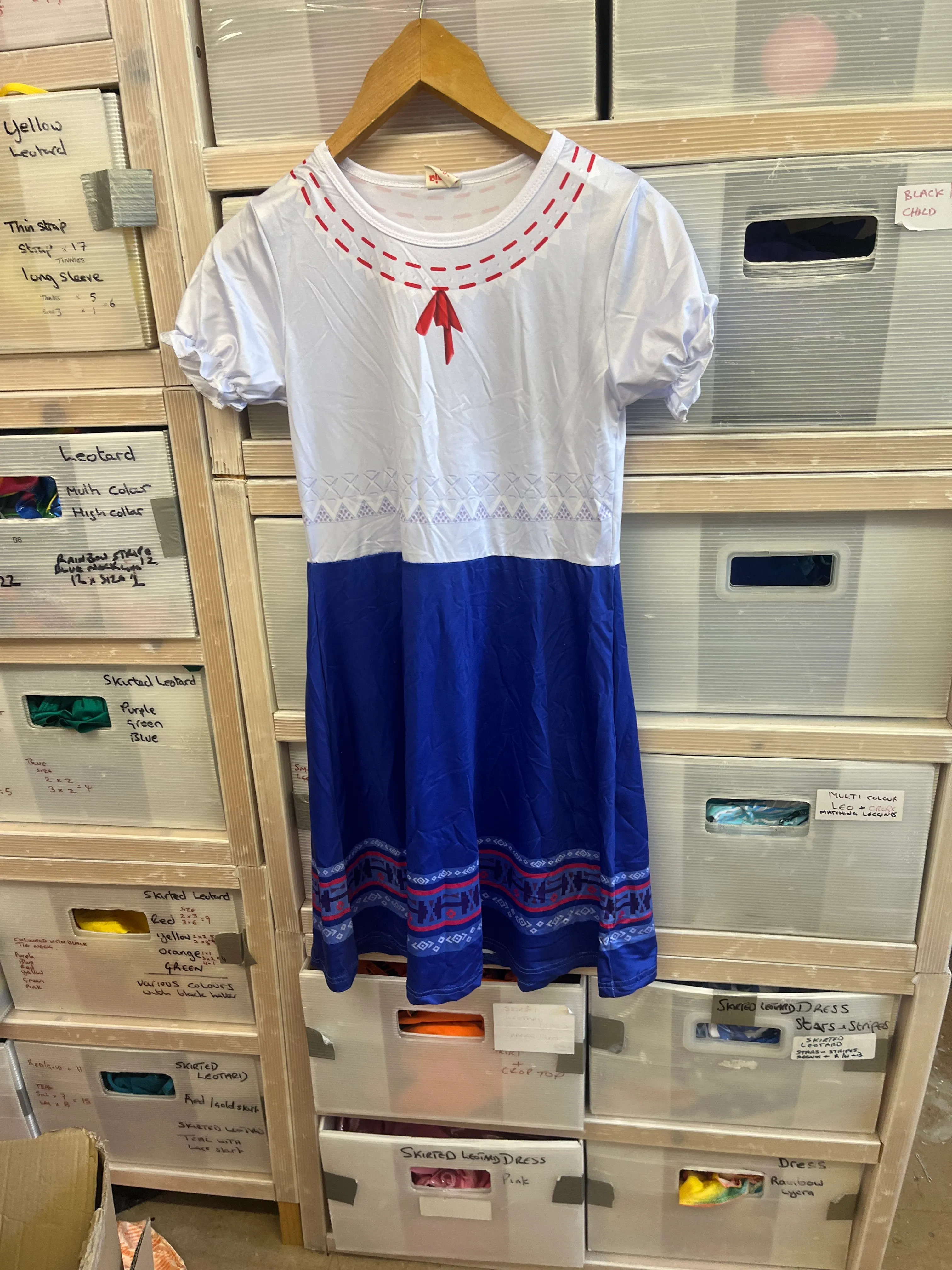 Mexican dress- Blue and White
