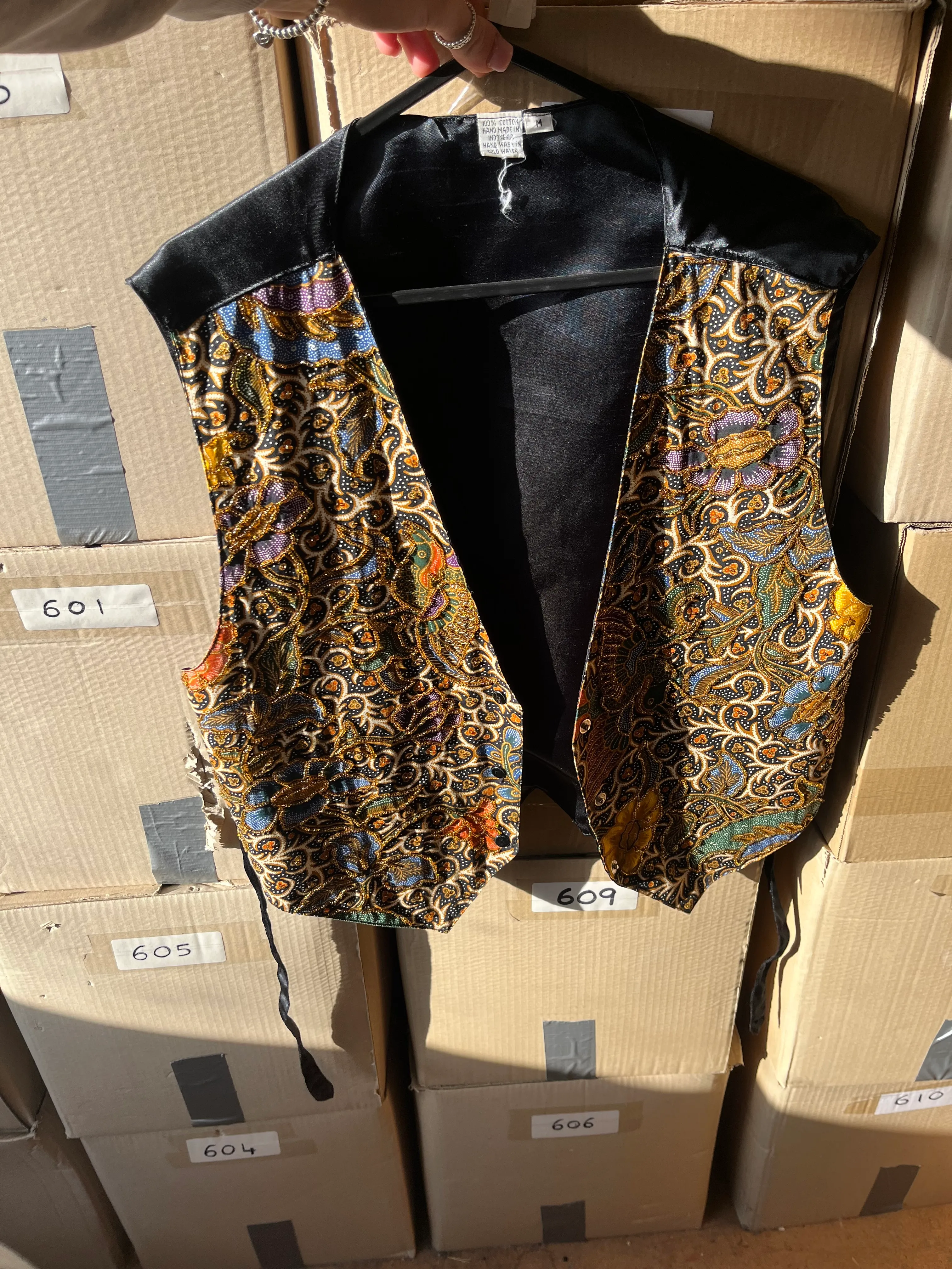 Waistcoat- Brown and Yellow patterned