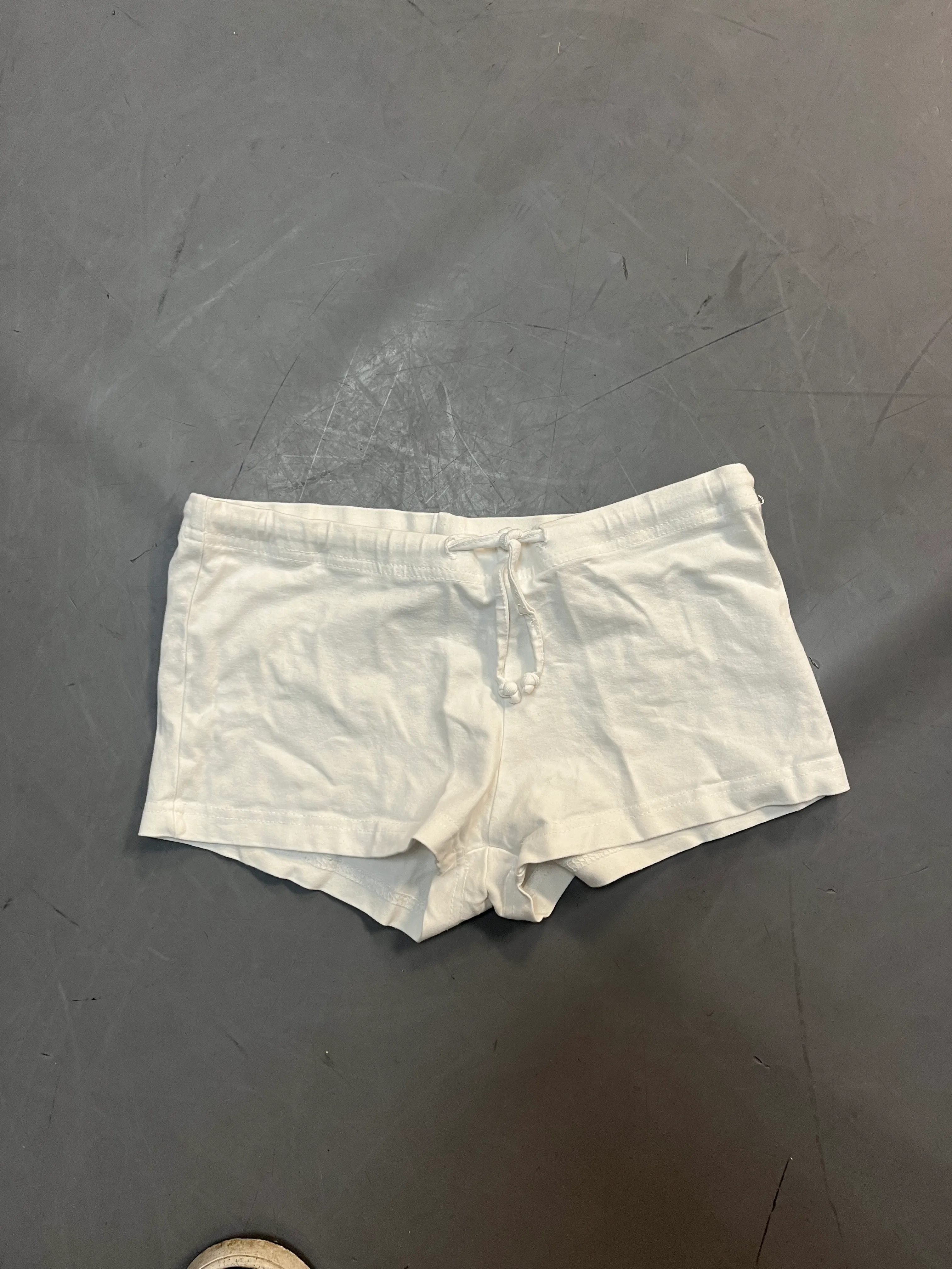 Hot Pants- White Drawstring Shorts