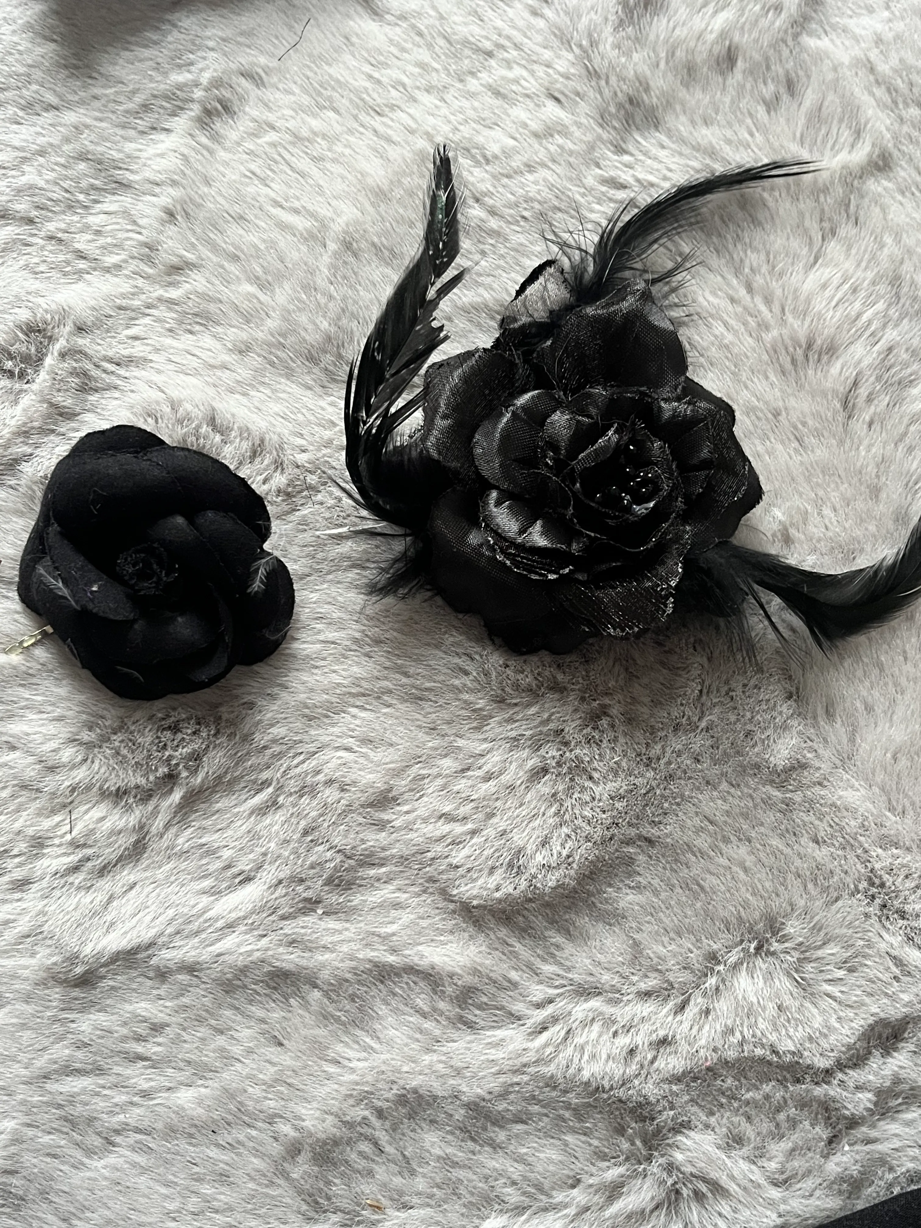 Hair Accessories- Black Flower